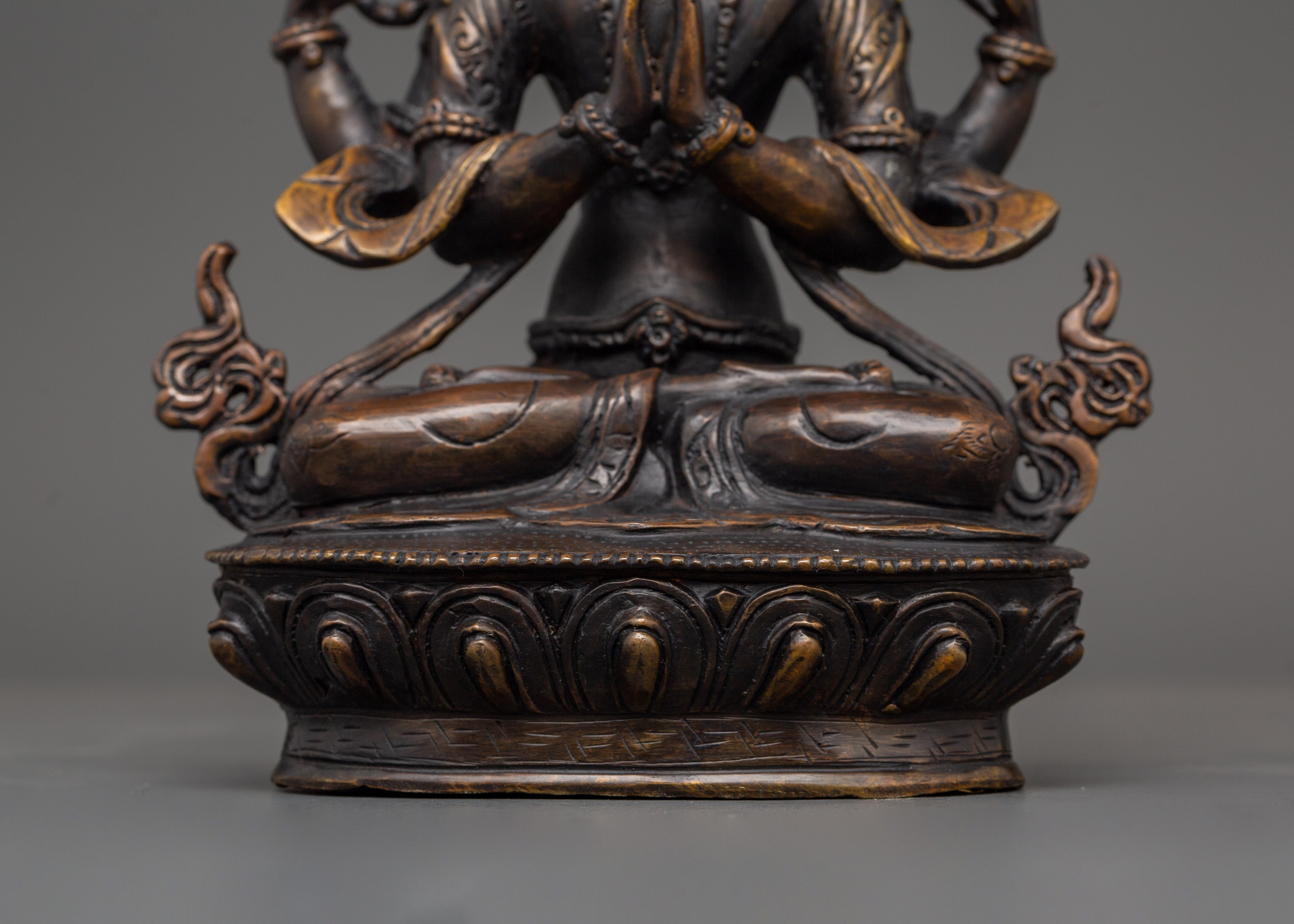 Chenresig Compassionate Buddha Statue | Tibetan Bodhisattva of Love & Healing