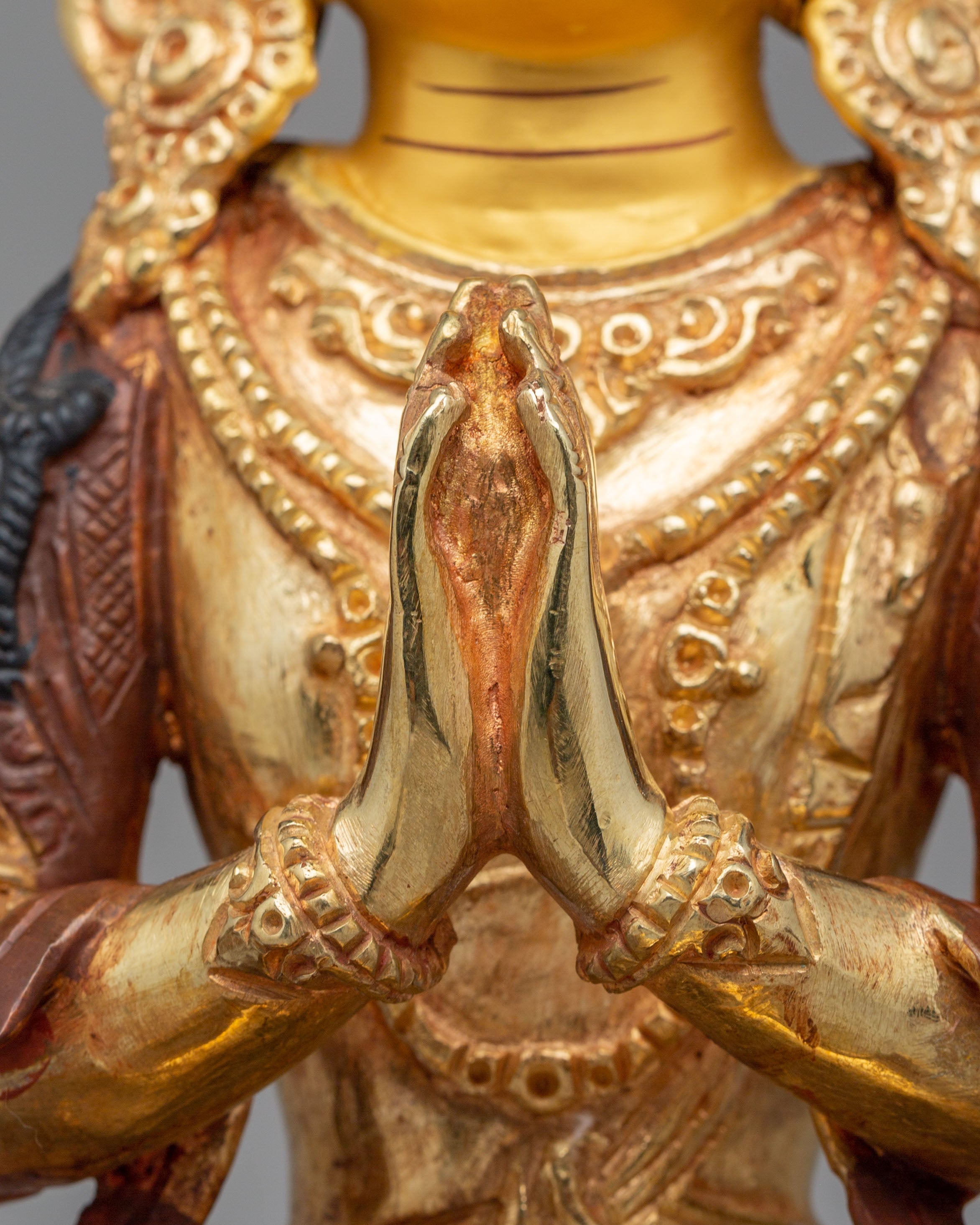Sacred Tibetan Chenrezig Altar Figurine | Compassionate Bodhisattva Statue