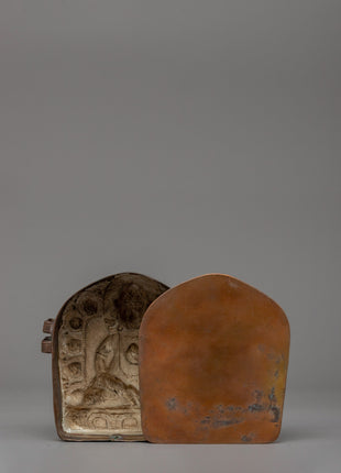 Sacred Dzambhala Ghau Box | Buddhist Artifact for Prosperity and Protection