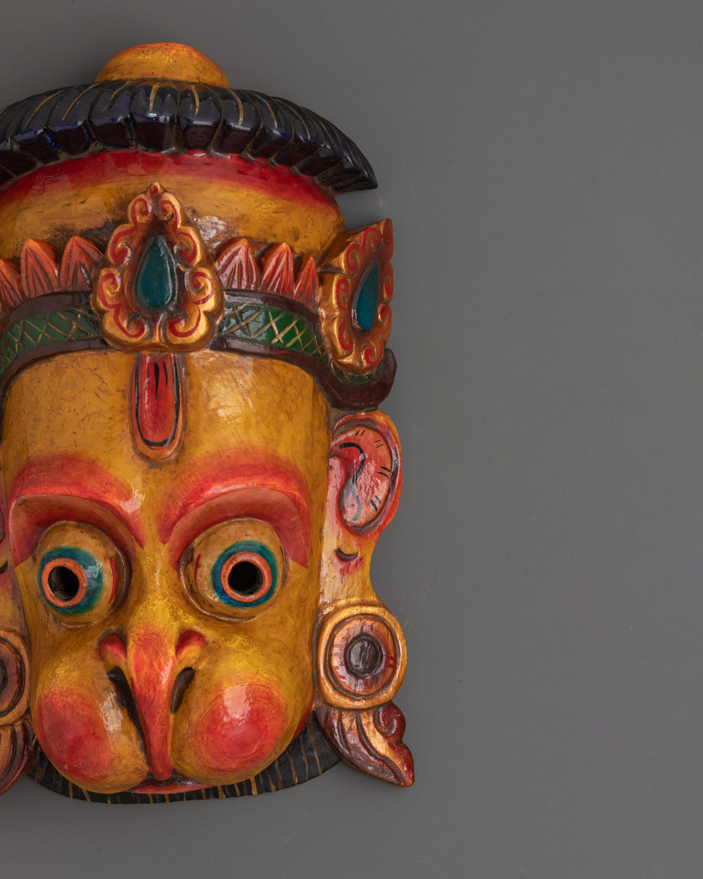 Hanuman Ritual Mask Hanuman Mask Wall Decor | Protection Wall Art