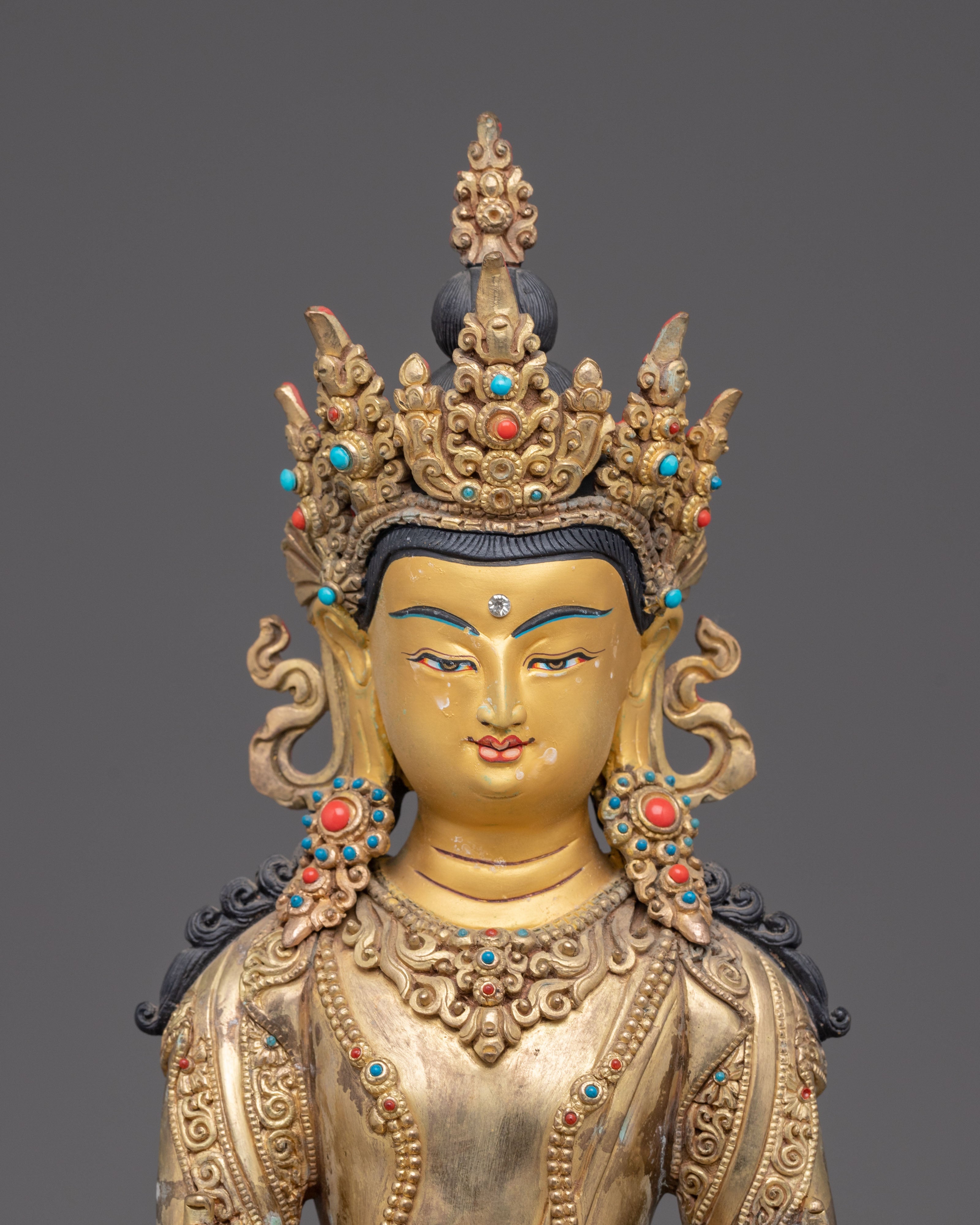 Compassionate Akasagarbha Bodhisattva Statue | Tibetan Deity Representing Wisdom