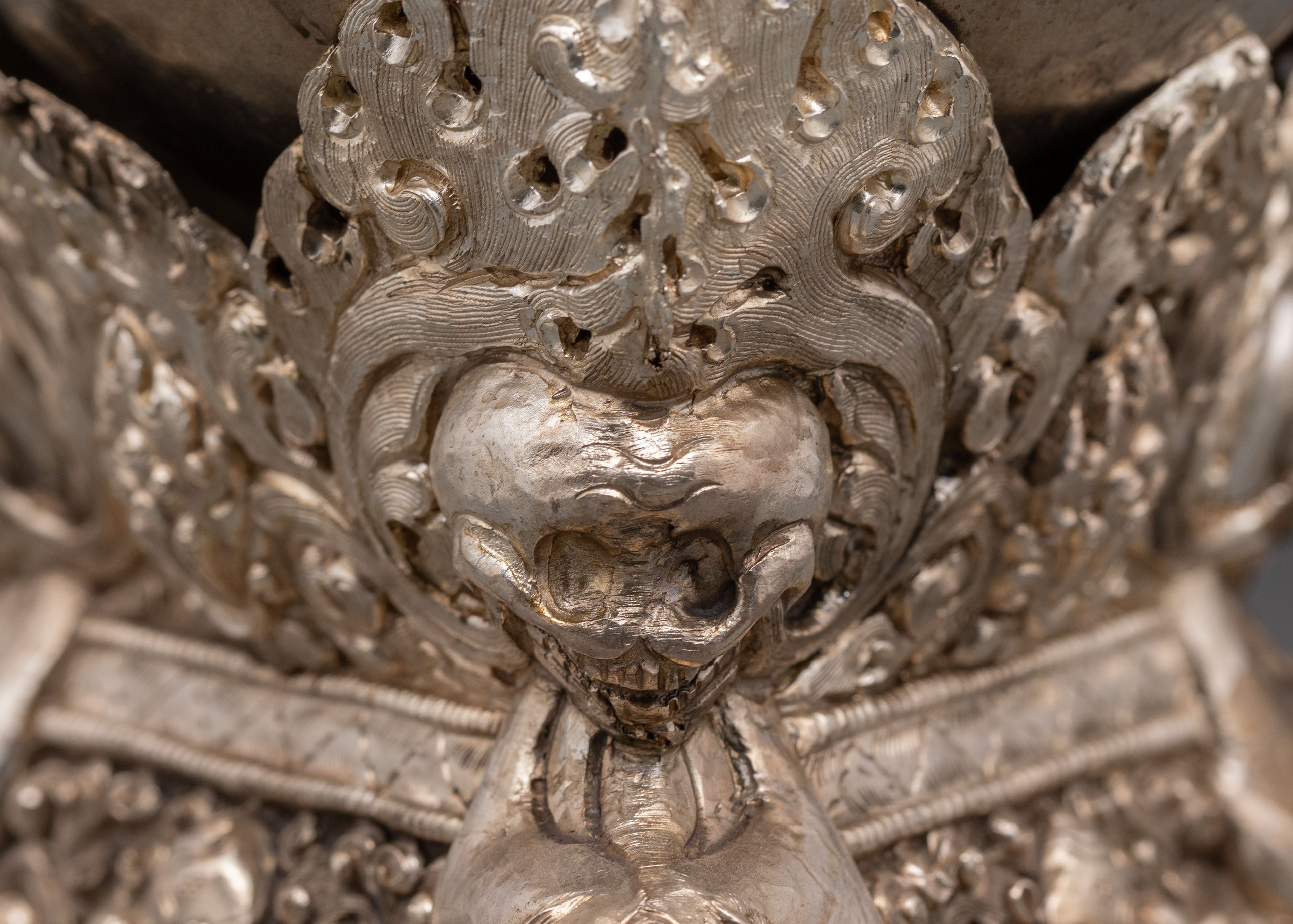 Kapala for Buddhist Ritual | Silver Plated Copper Skull Cup
