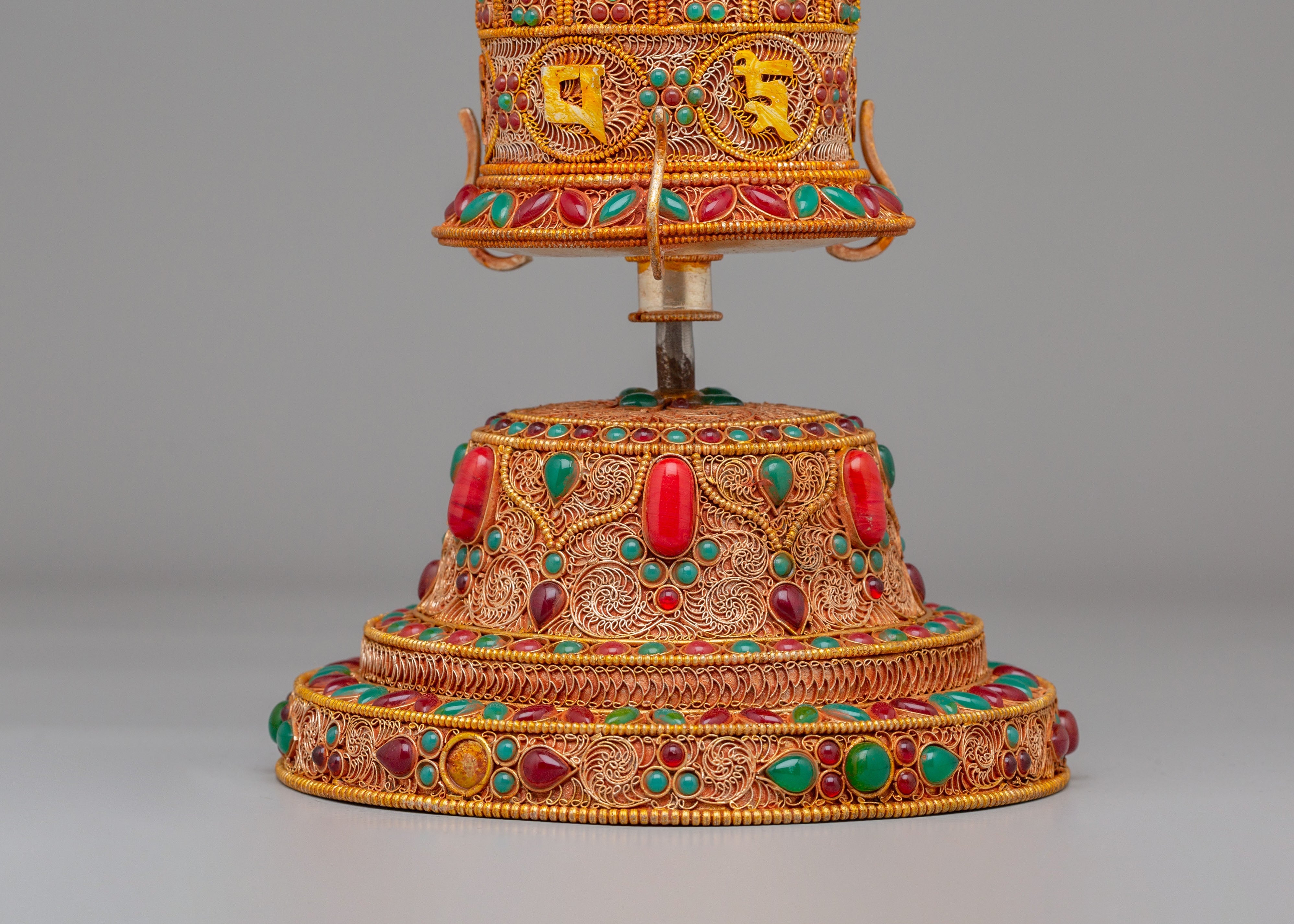 Handcrafted Prayer Wheel for Altar Use | Tibetan Mantra Spinner