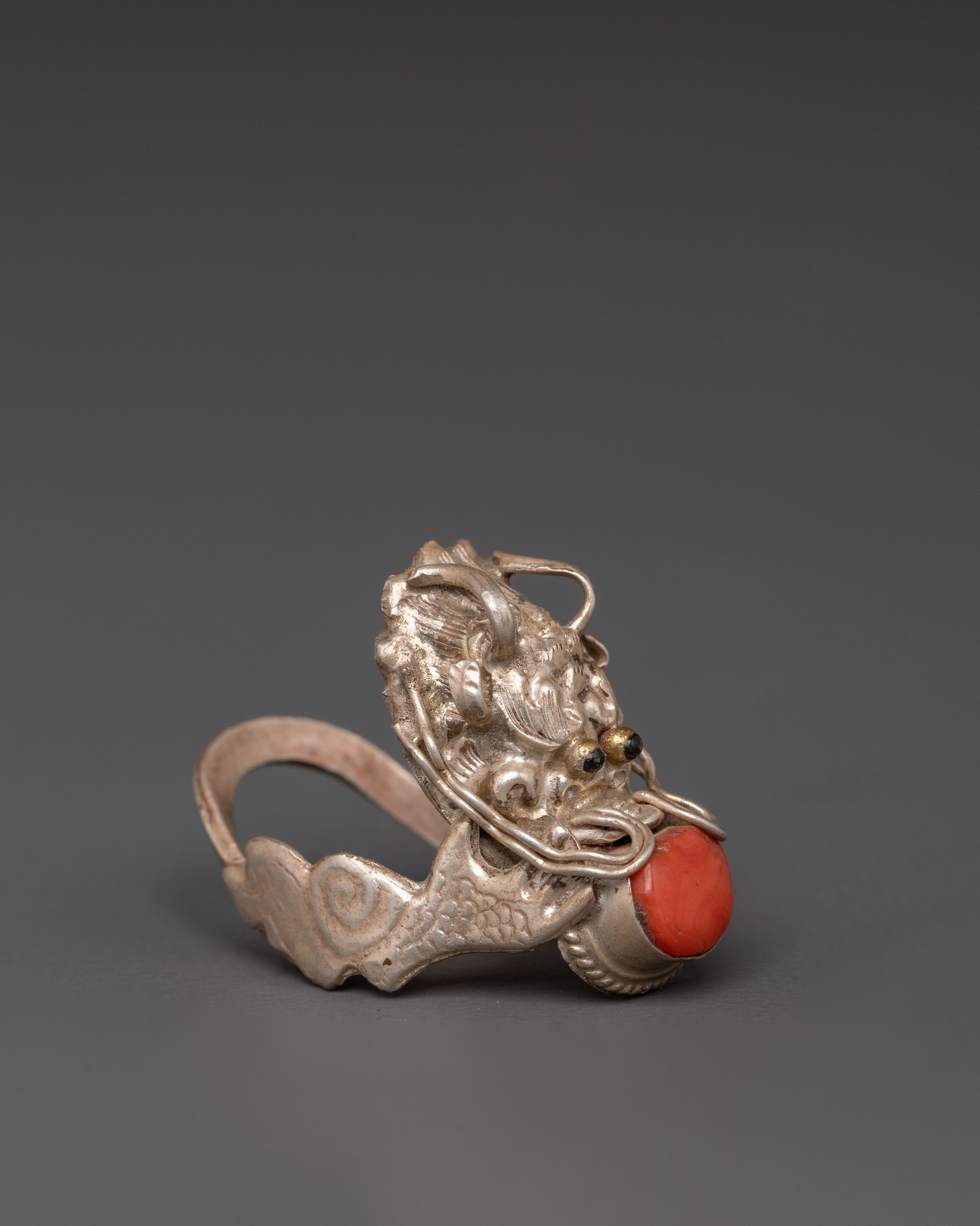 Coral Silver Ring | Fashion Jewelry with Handmade Craftsmanship