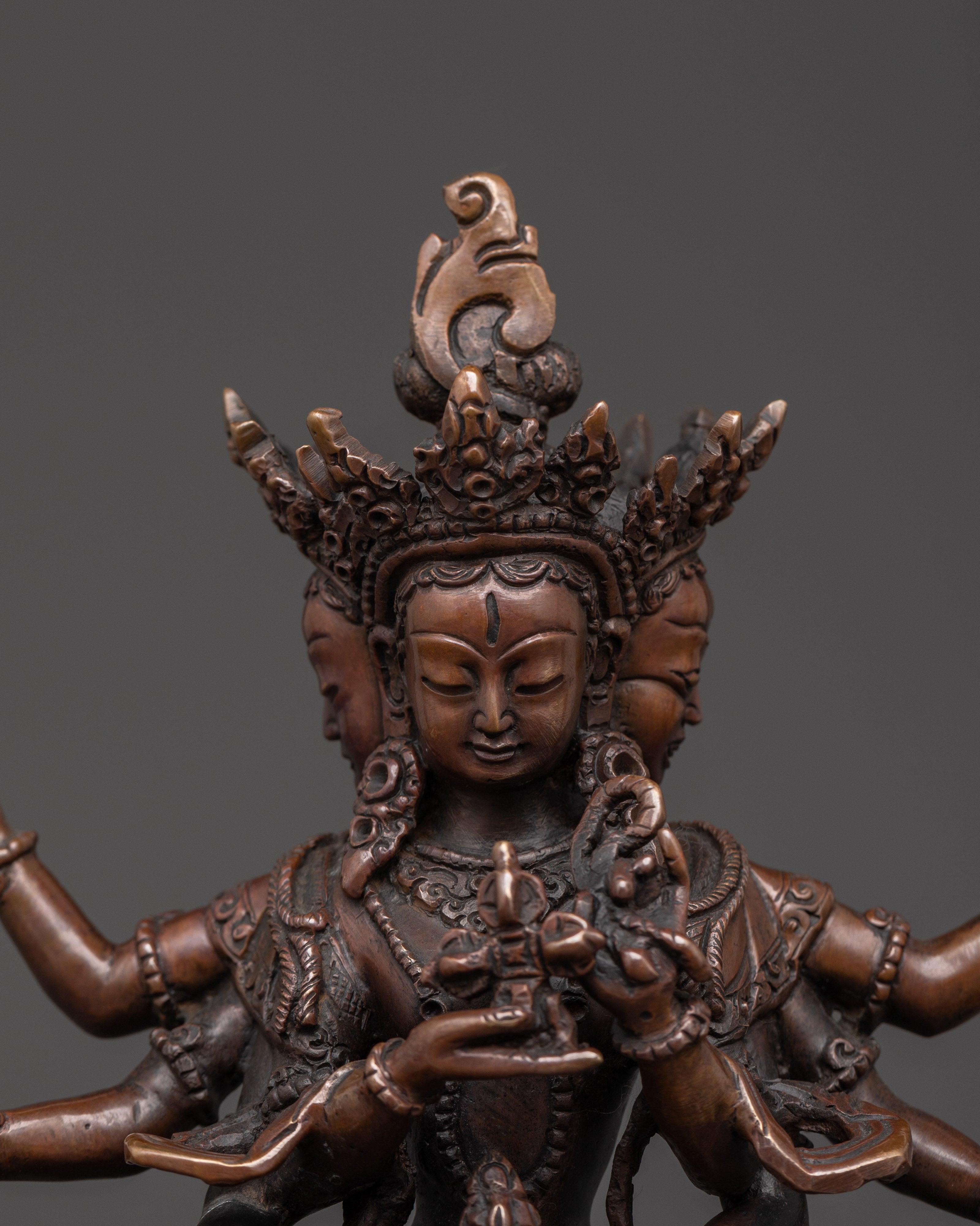 Copper Oxidized Namgyalma Statue | Tibetan Buddhist Deity Statue