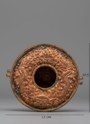 Handcrafted Precious Copper Ghau Box | Sacred Tibetan Jewelry Decor