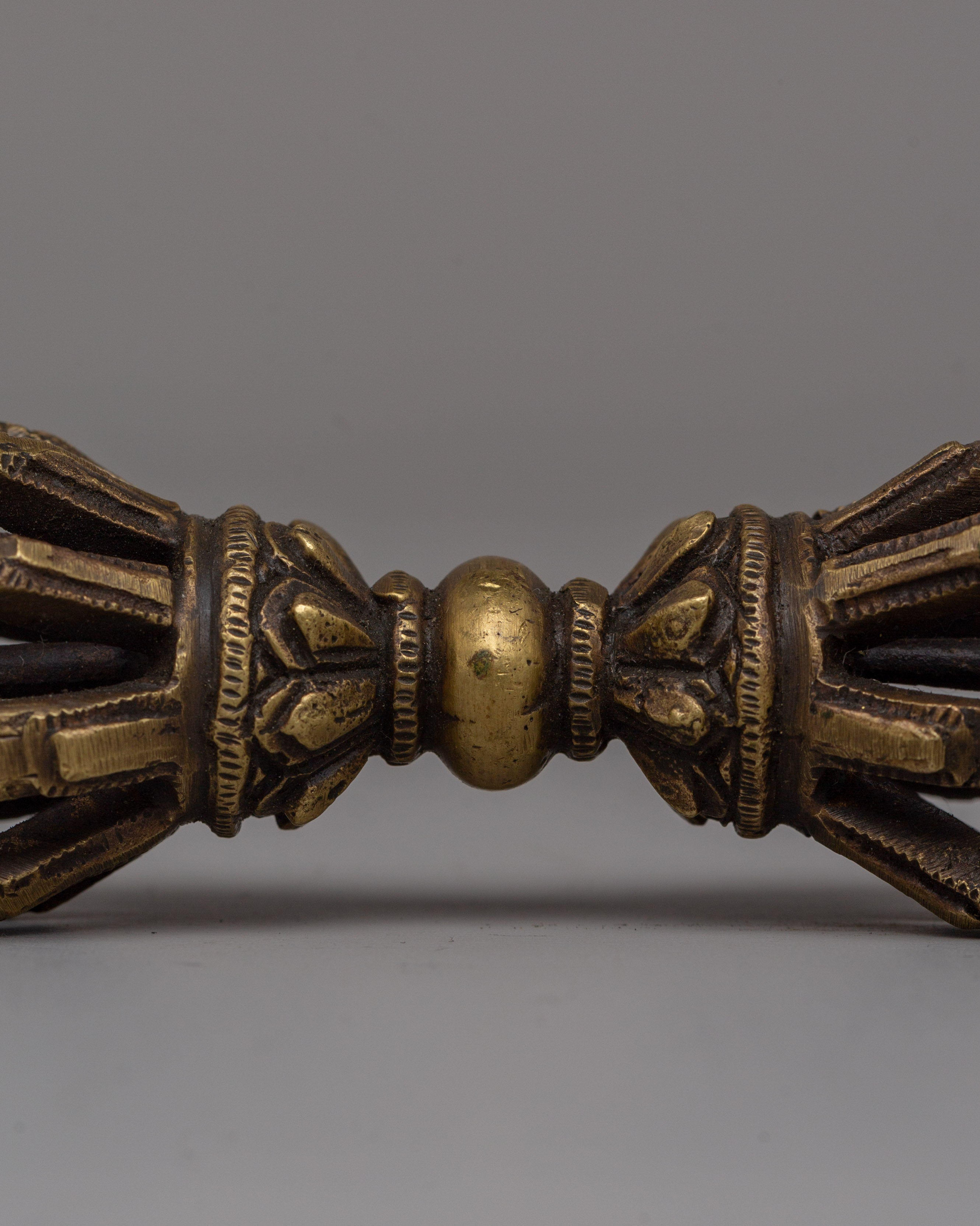 Sacred Tibetan Vajra and Bell Set | Handcrafted Brass Vajra and Ghanta for Spiritual Rituals