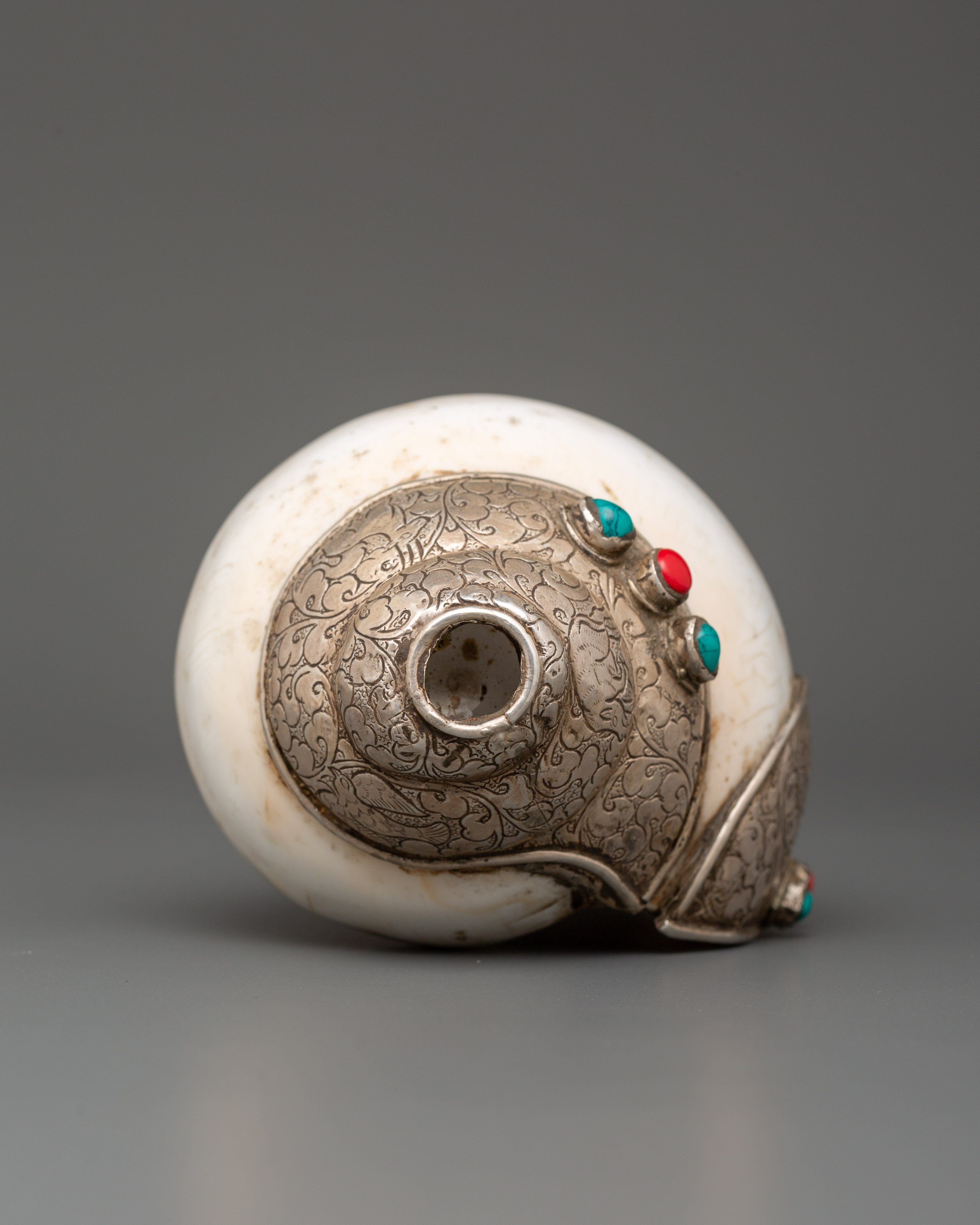 Tibetan Handmade Spiritual Conch Shell | Perfect for Meditation and Ritual Practices