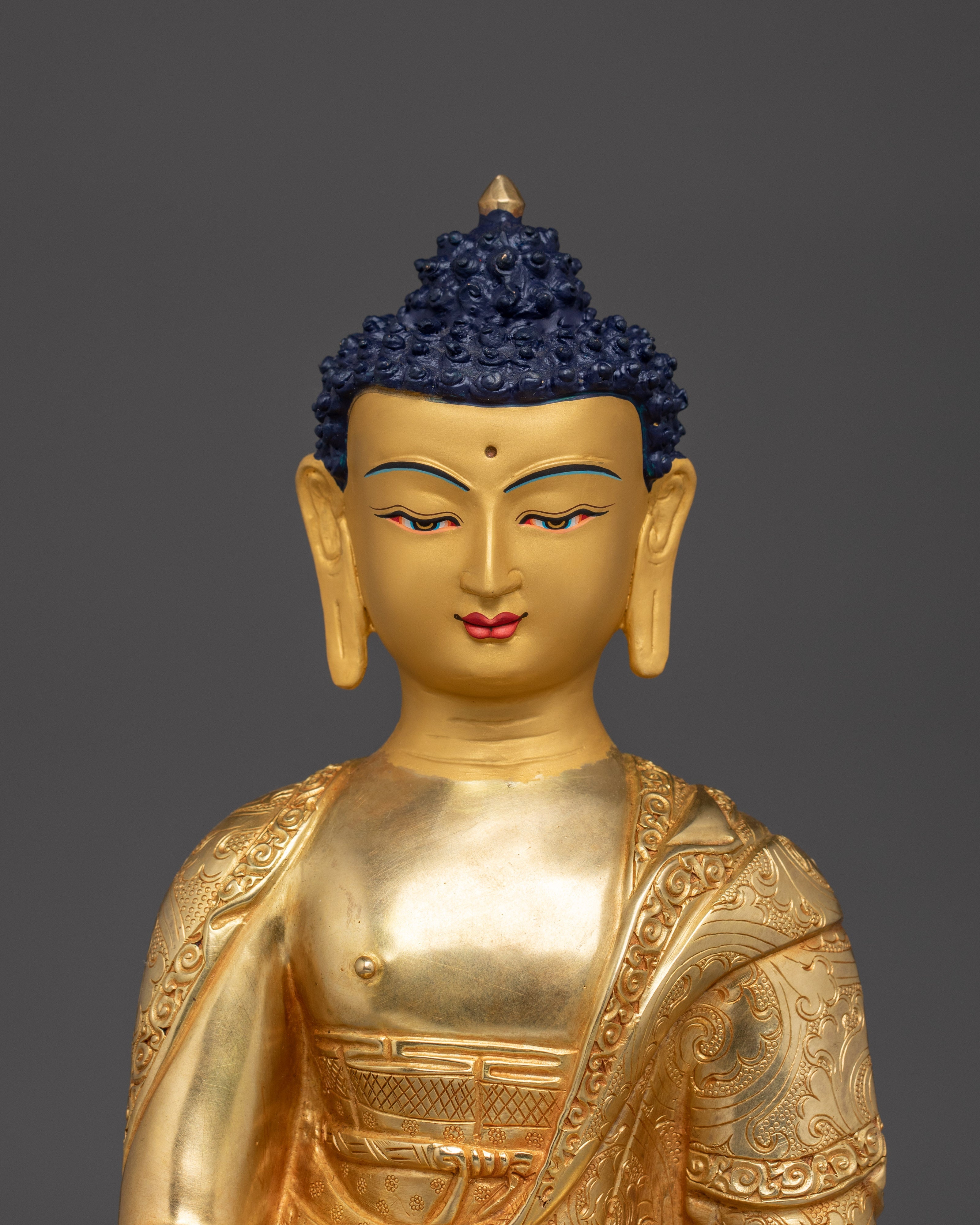Handcrafted Tibetan Sculpture of Shakyamuni | Historical Buddha