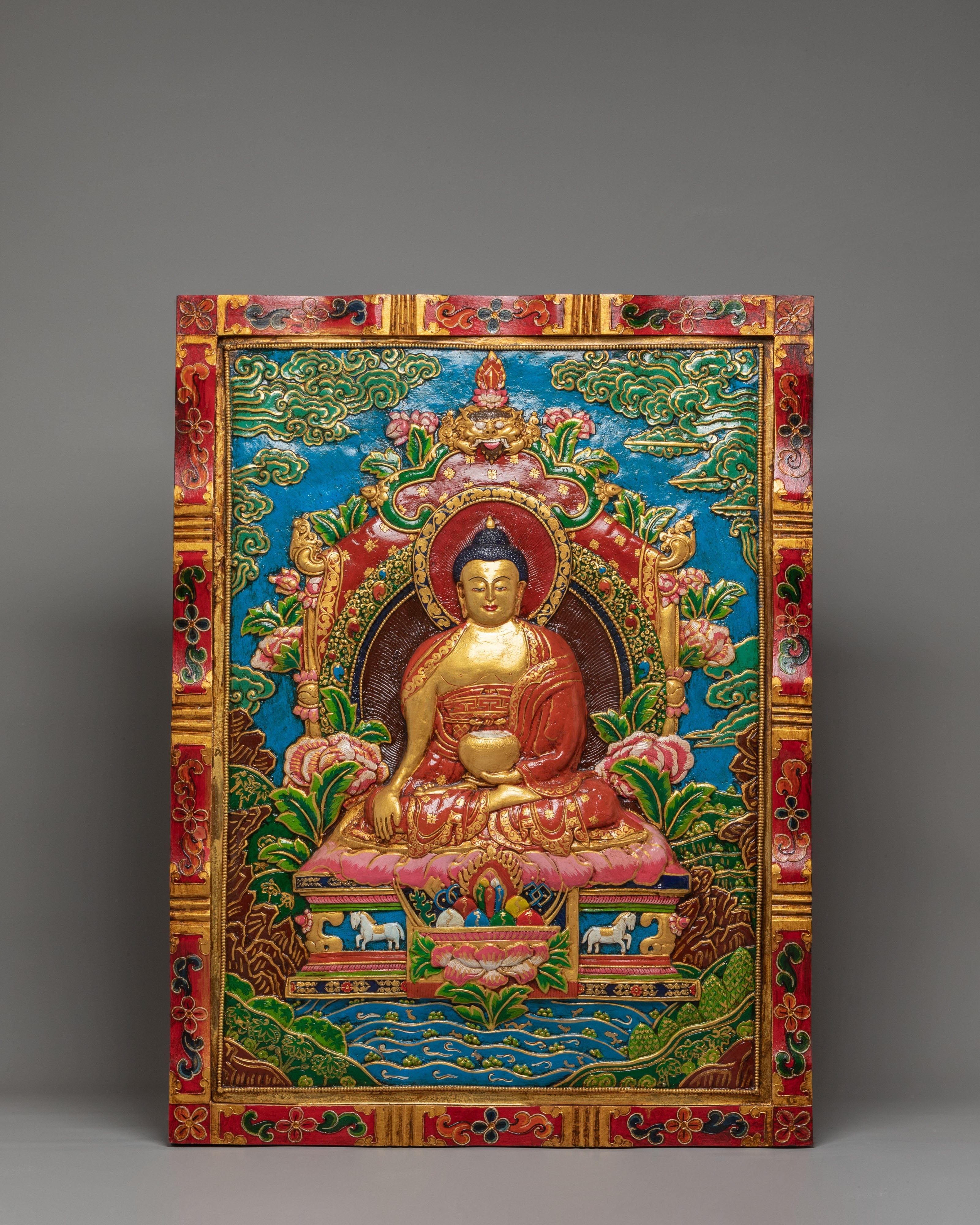 Shakyamuni Buddha Thangka Wall Hanging