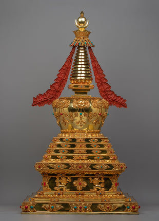 Tibetan Buddhist Enlightenment Stupa | Symbol of Enlightenment and Spiritual Devotion