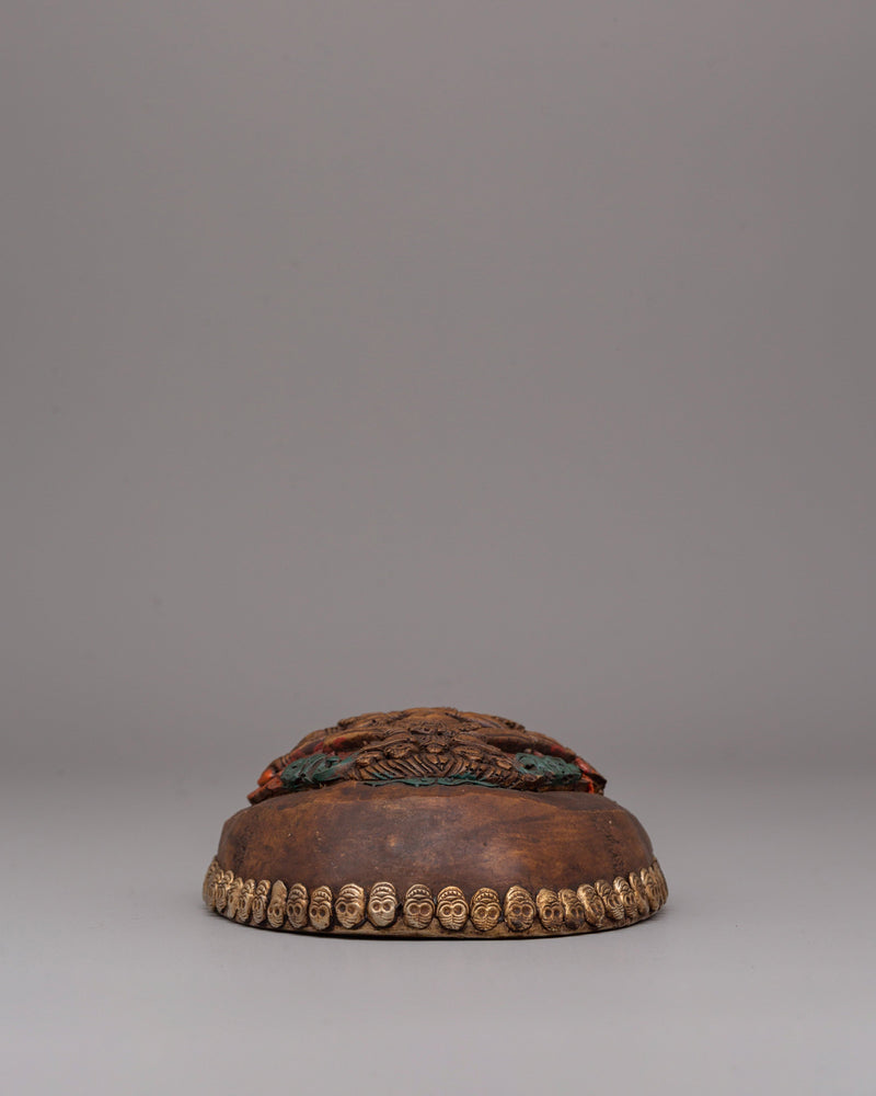 Tibetan Kapala Ritual Bowl | Spiritual Artifact for Rituals and Offerings