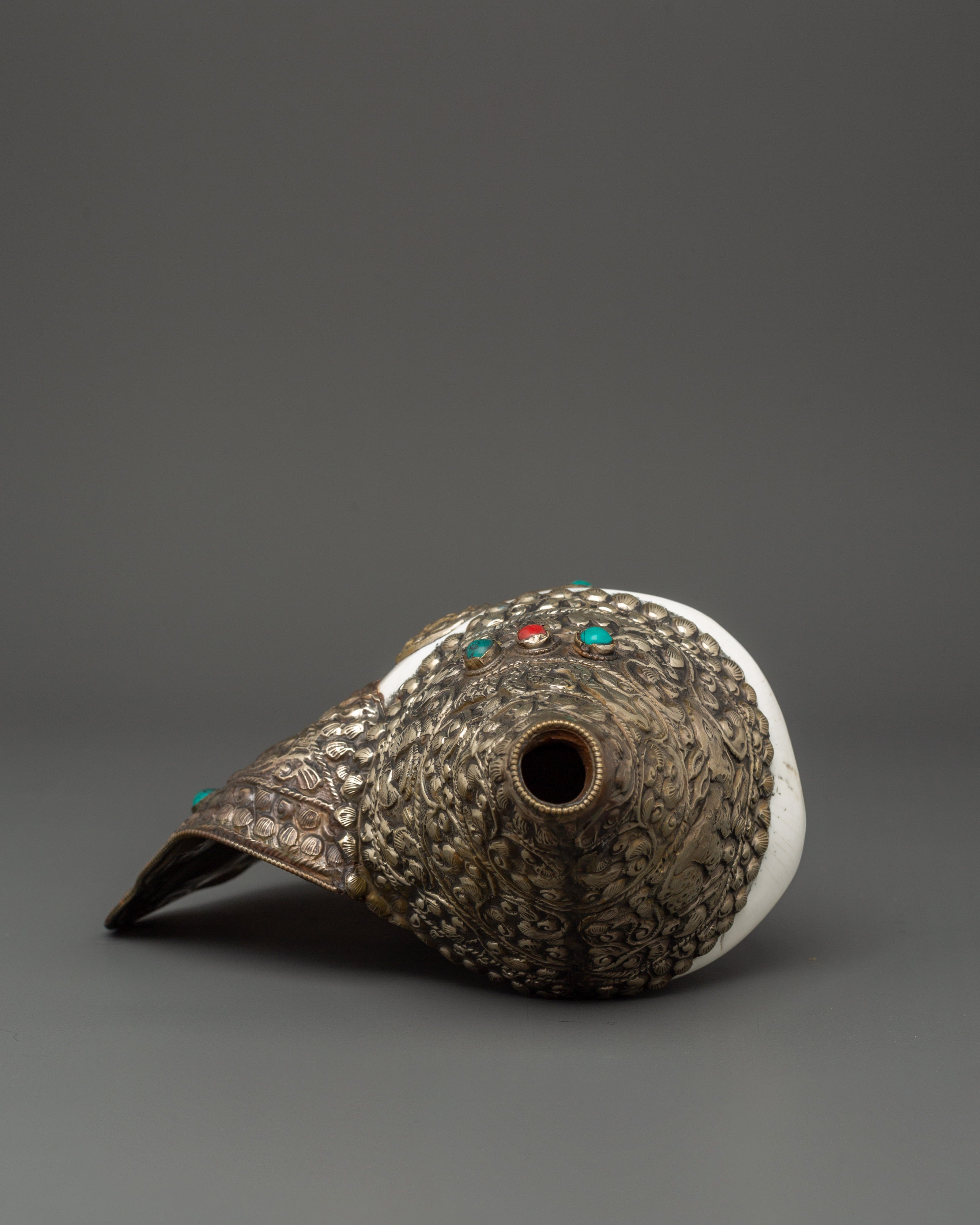 Tibetan Conch for Rituals | Sacred Offering Tool