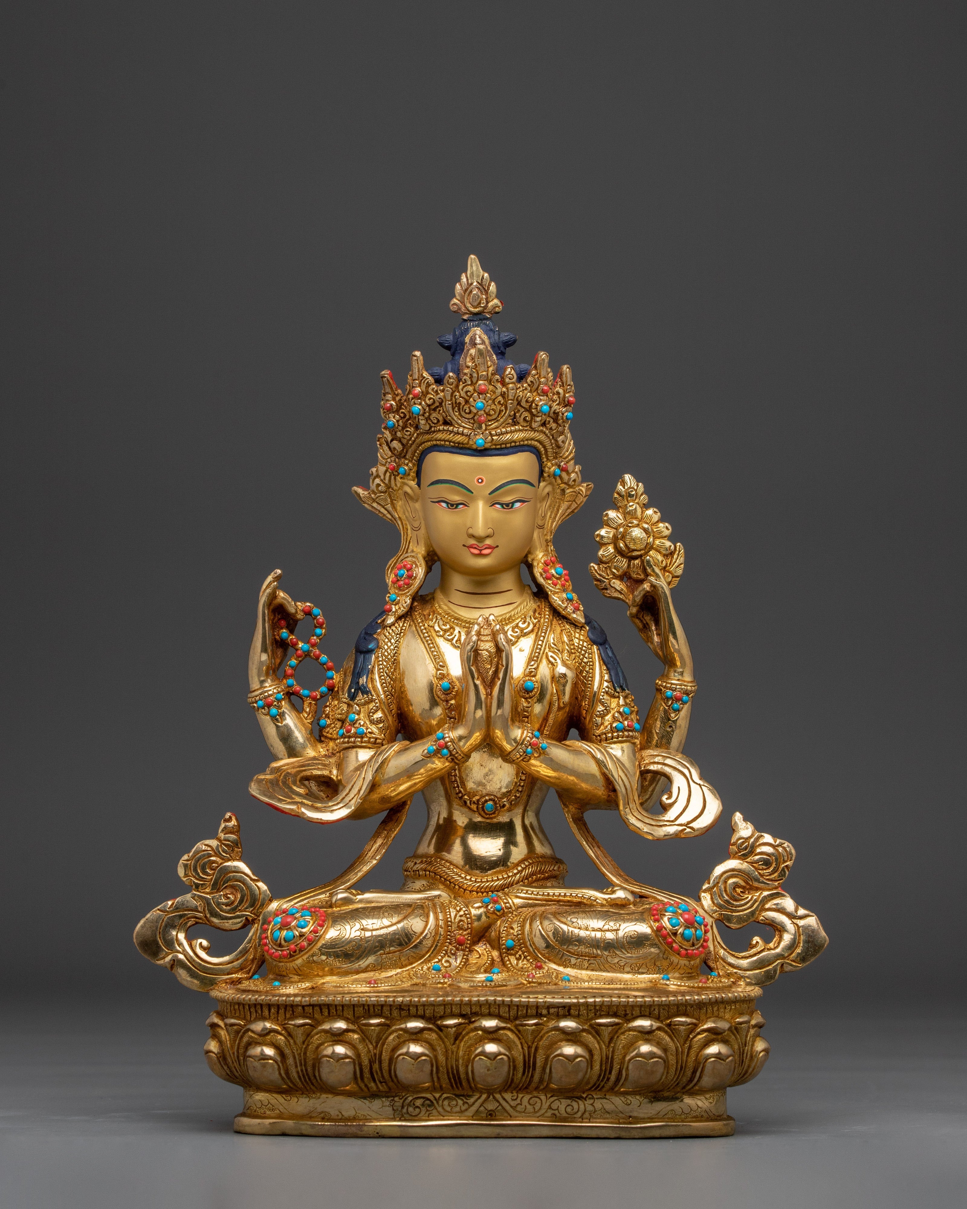 Bodhisattva of Kindness Chenrezig Statue | Avalokiteshvara Artwork