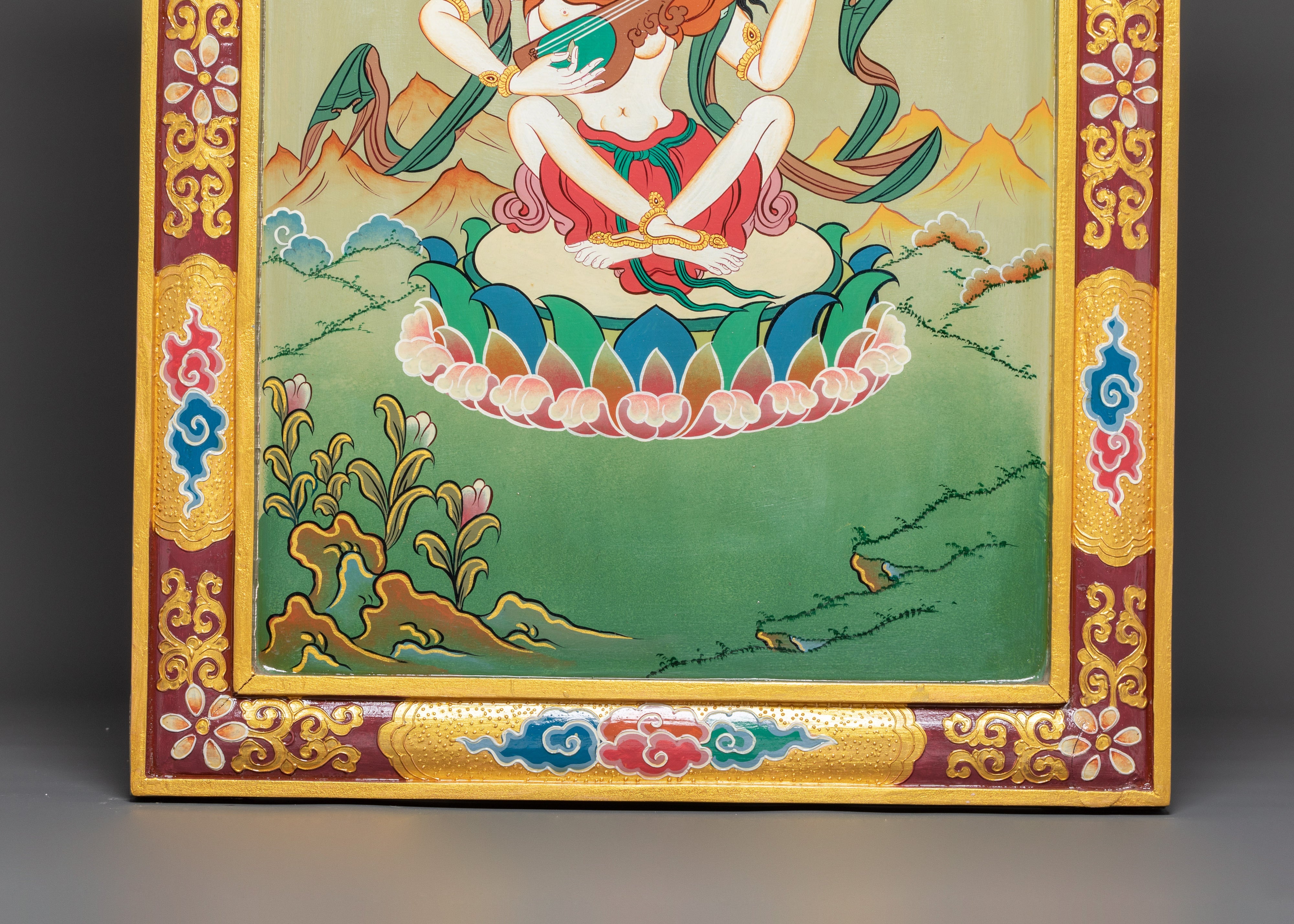 Handmade Saraswati Wall Hanging | Goddess of Music