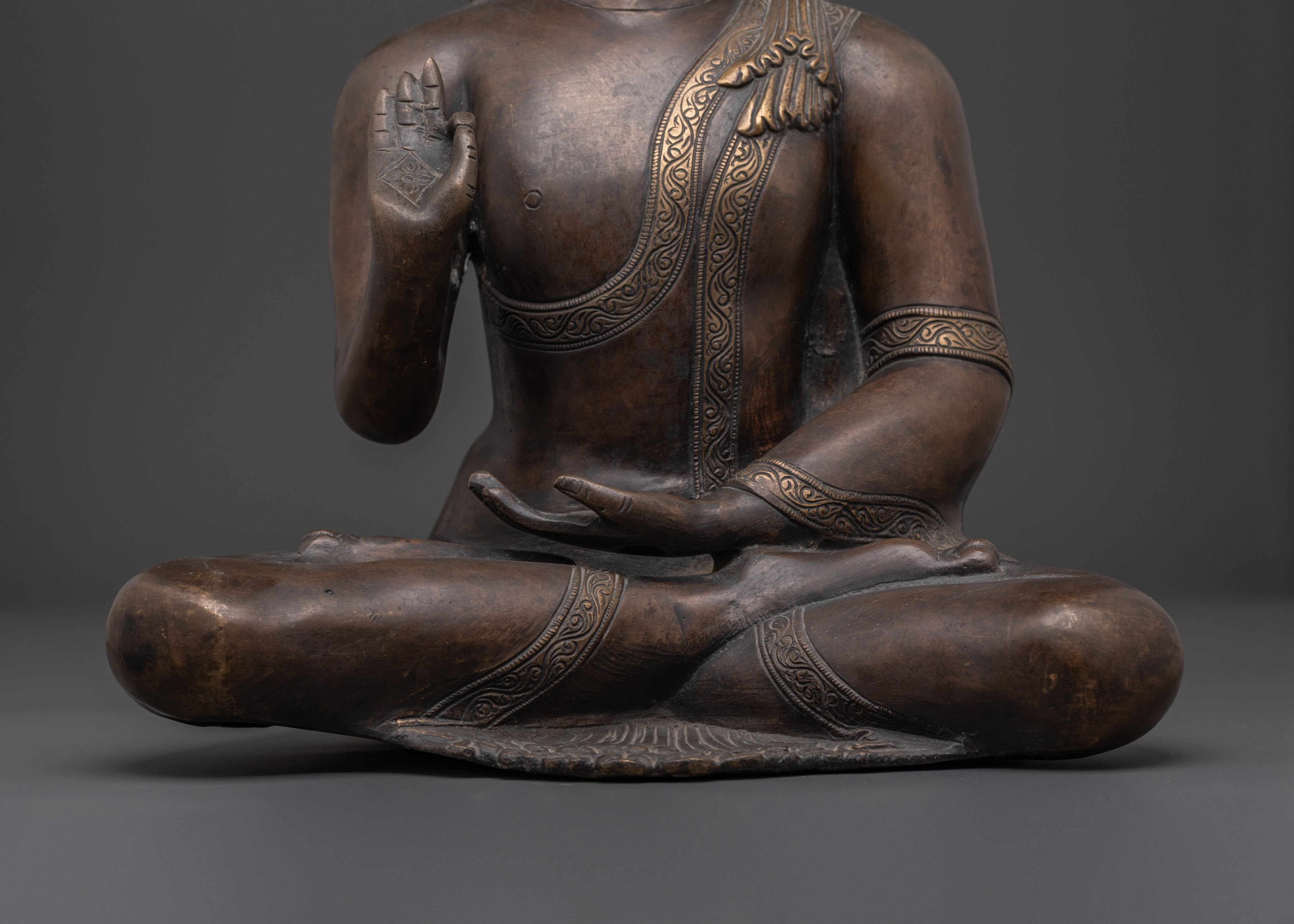 Amogasiddhi Brass Statue | Icon of Fearlessness and Protection