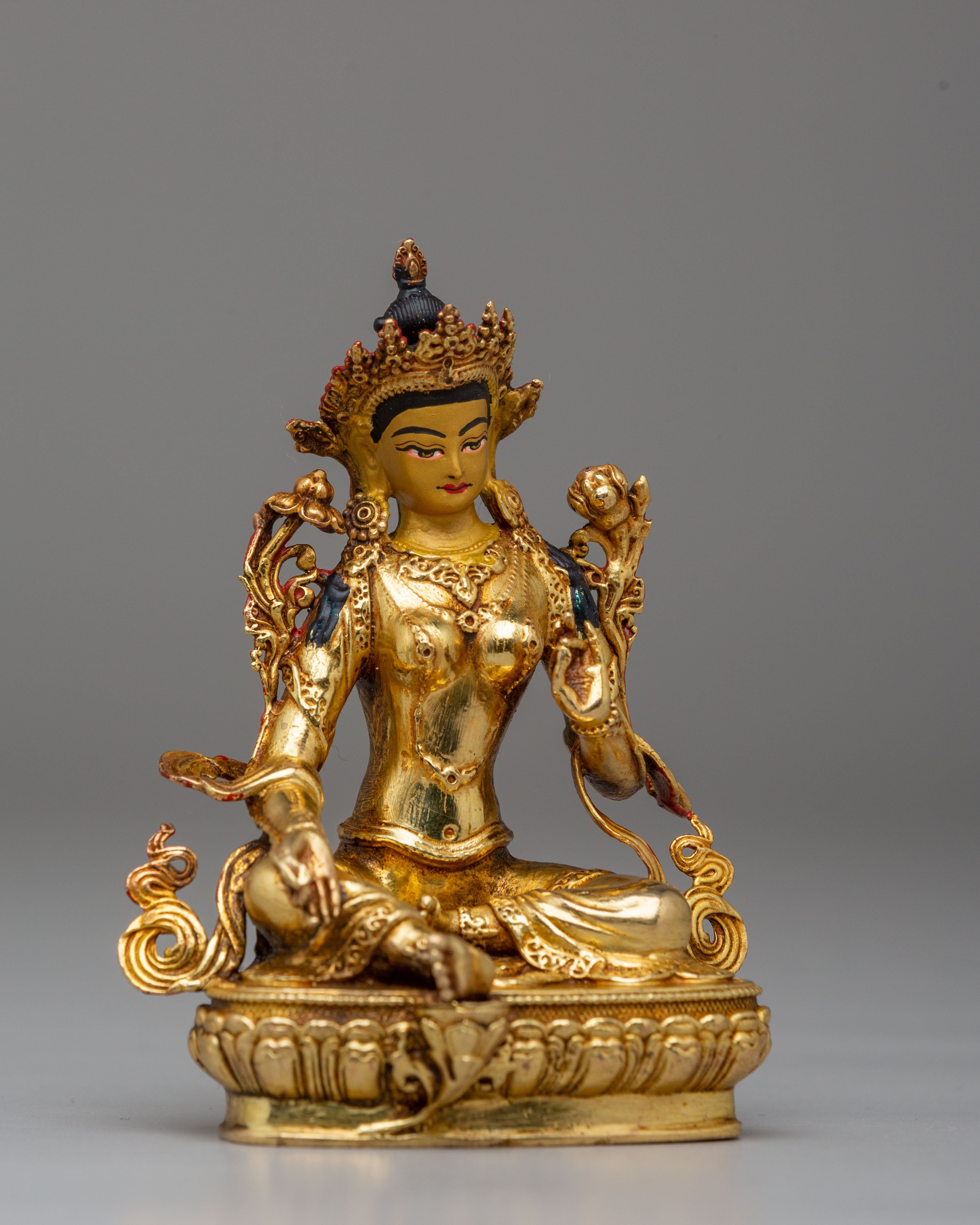 Compassionate Green Tara Handmade Figurine for Decor