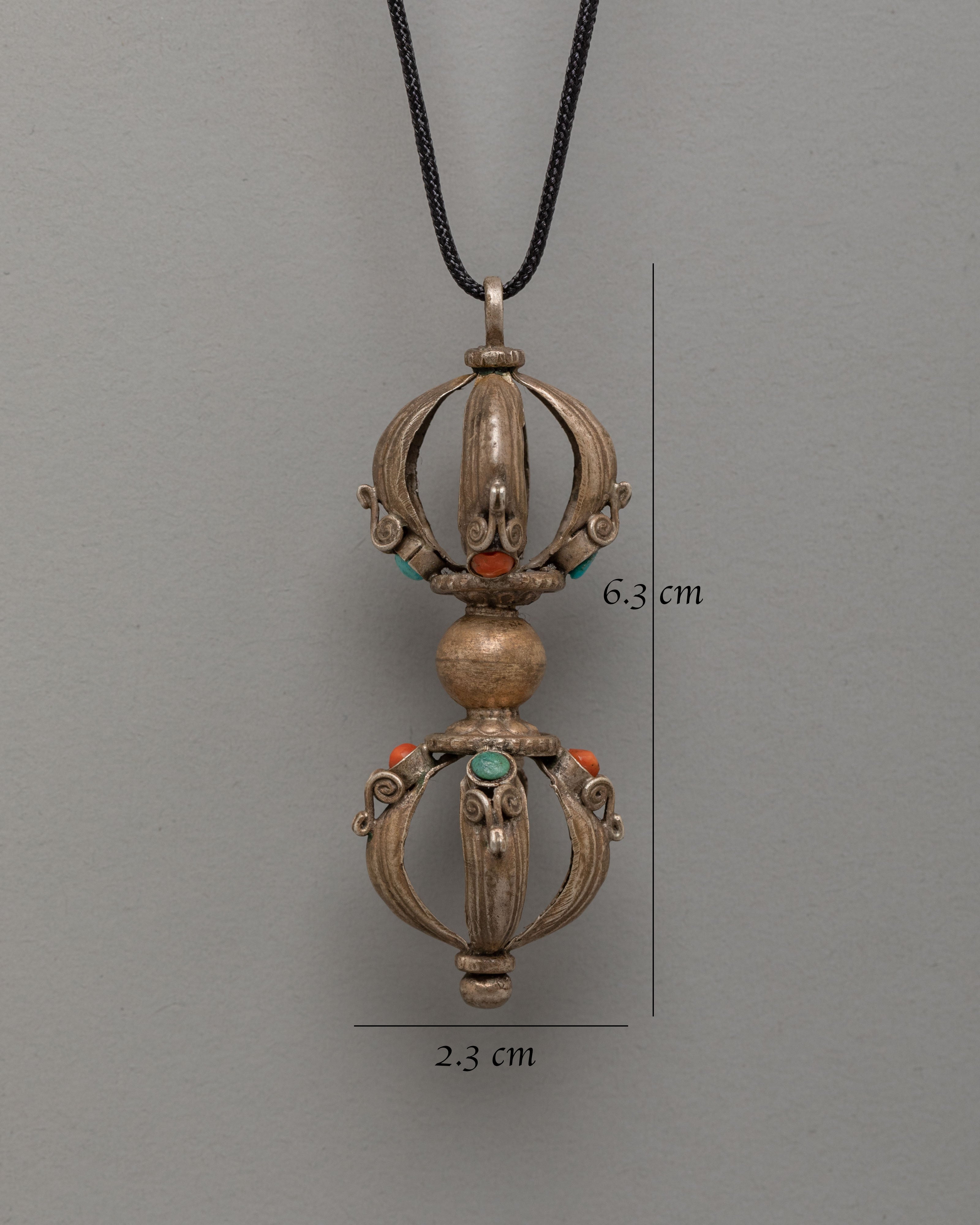 Tibetan Vajra Prayer Locket | Handcrafted Spiritual Pendant for Protection and Meditation
