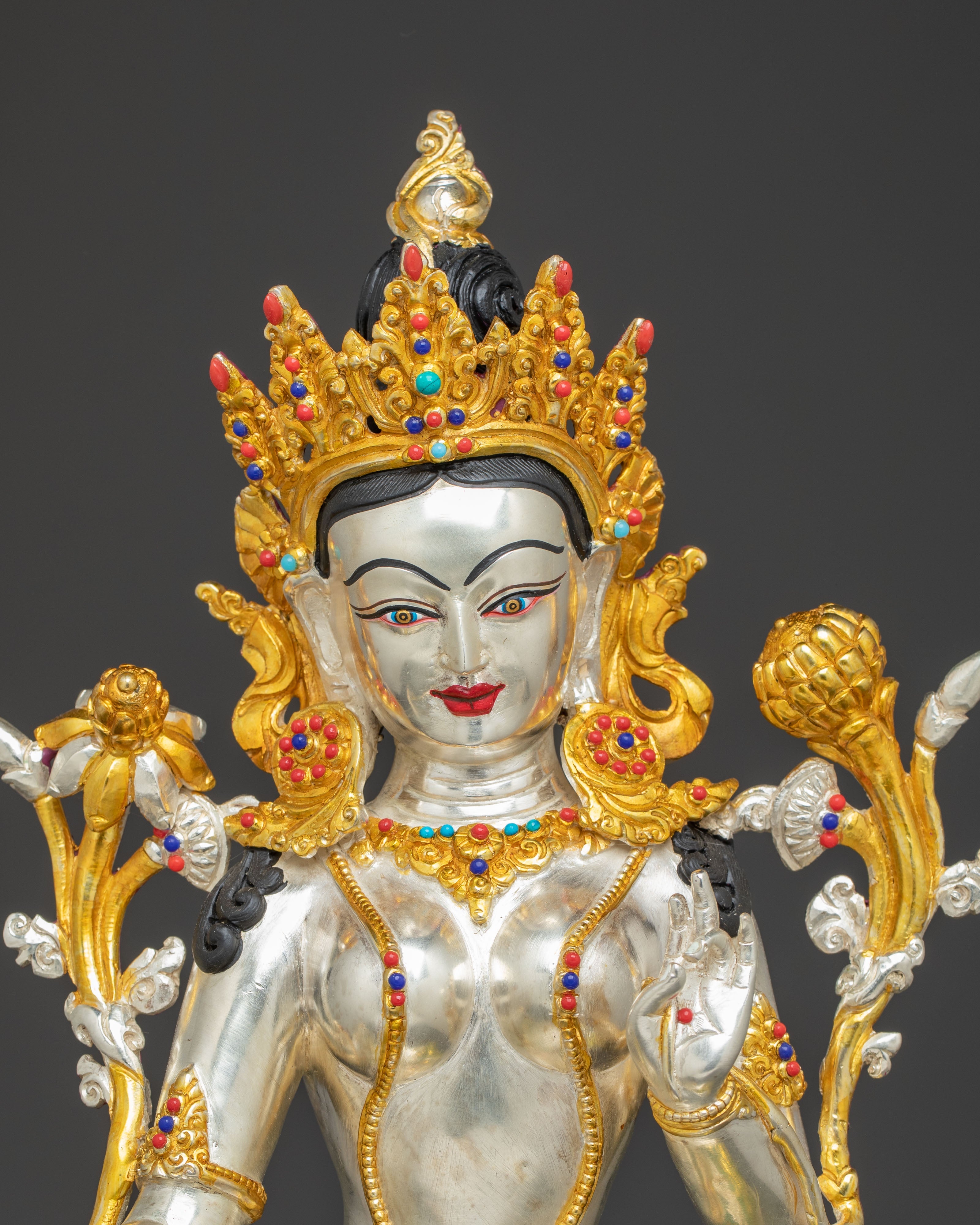 39cm Green Tara Statue | Symbol of Prosperity and Protection