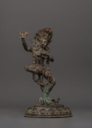 Dorje Phagmo Antique Figure | Bronze Vajravarahi Deity Statue