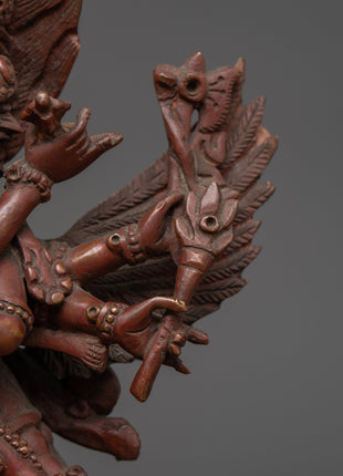 Hayagriva Statue in Oxidized Copper | Fierce Guardian Deity