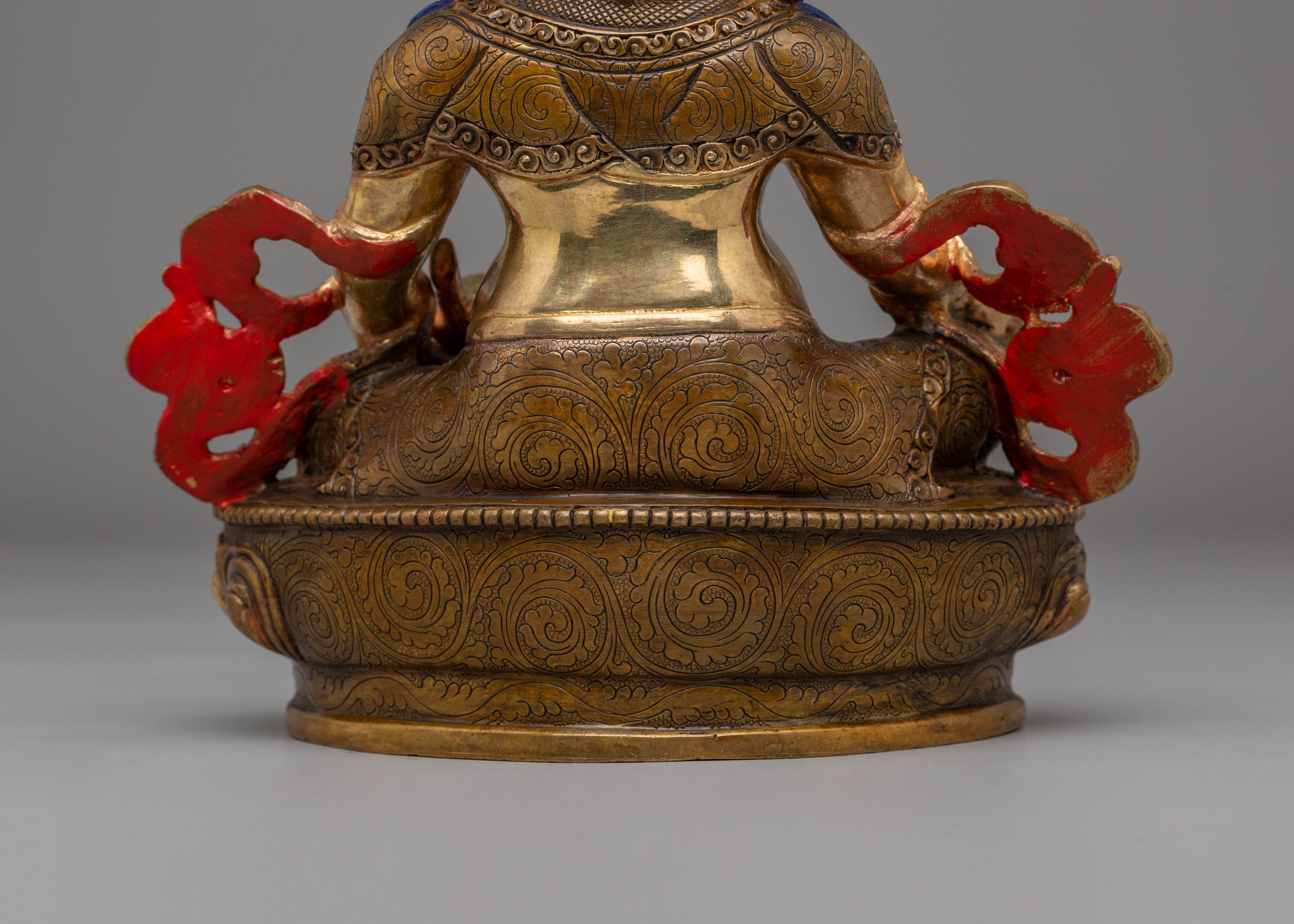 Dzambhala Handcrafted Sculpture | Gold Plated Prosperity Deity Statue