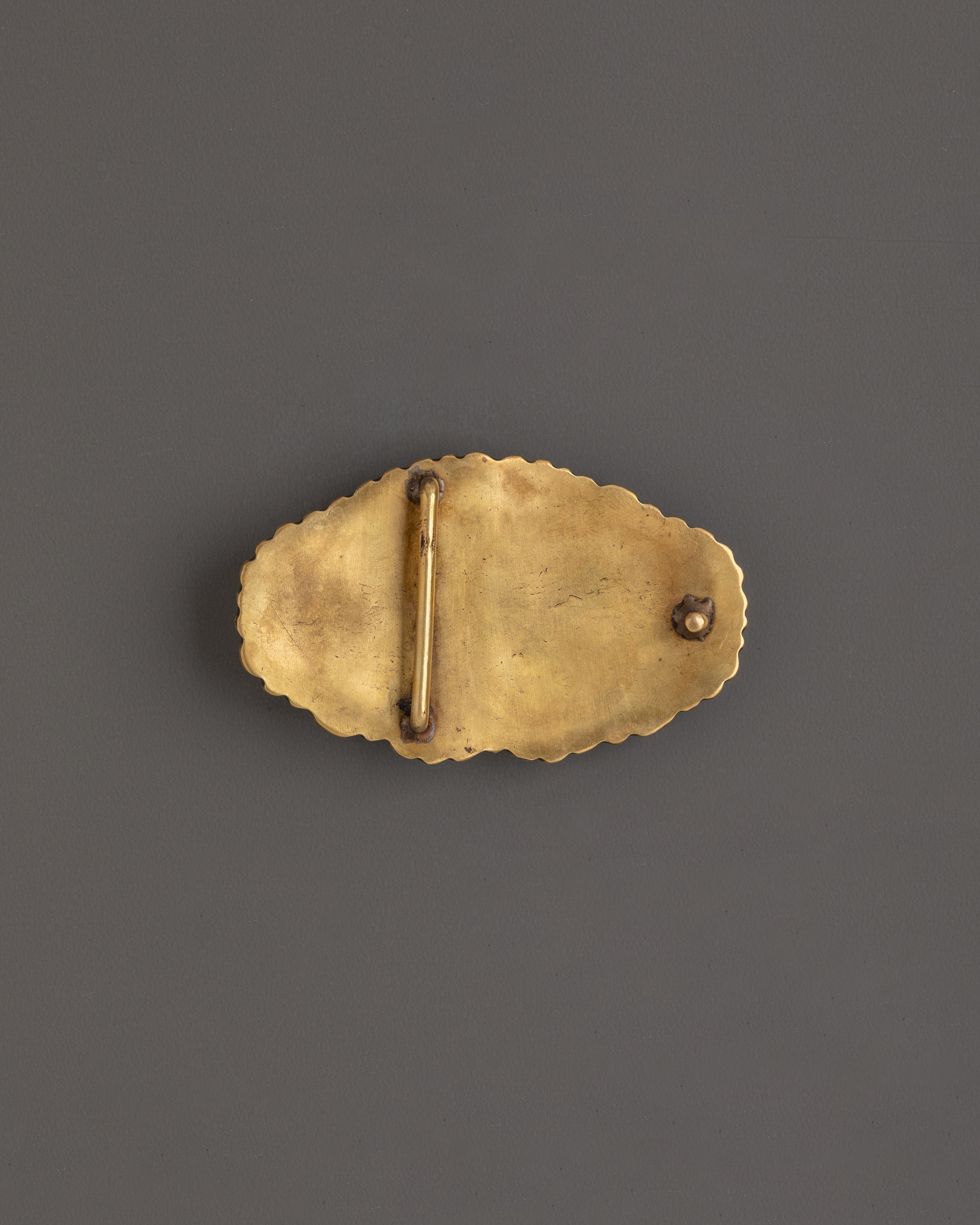 Tibetan Brass Handcrafted Belt Buckle | Traditional Himalayan Design