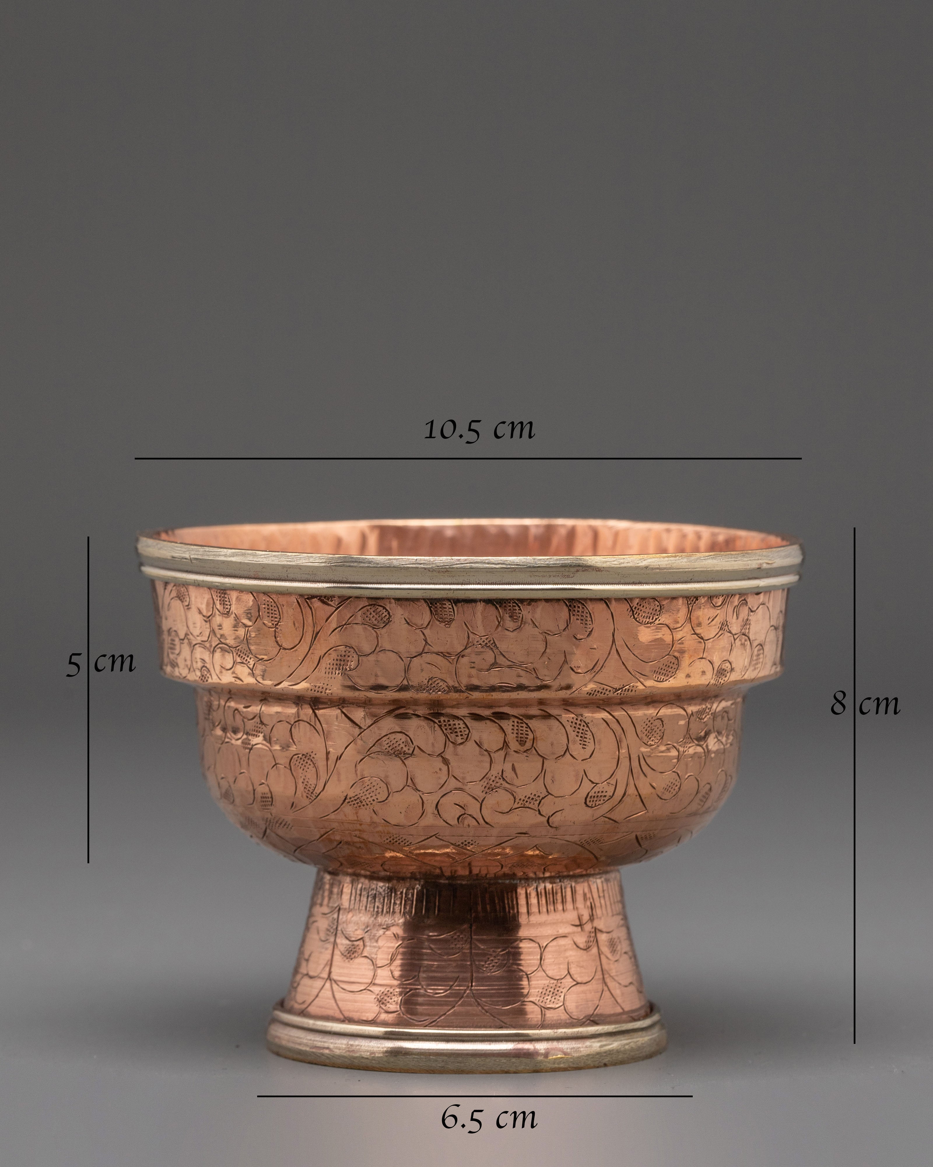 Copper Prayer Offering Bowl Set | Tibetan Buddhist Ritual Bowl