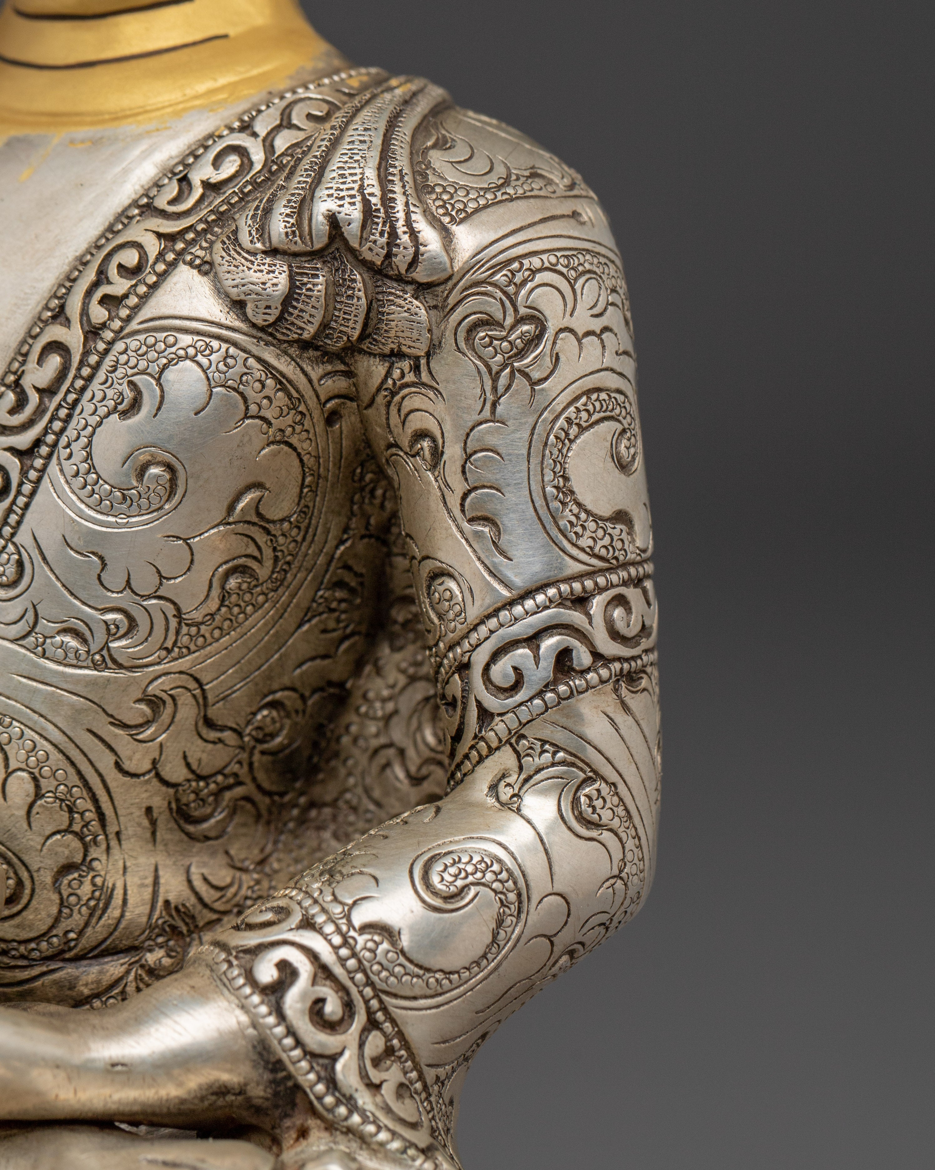 Silver Gautama Buddha Statue | Sage of the Shakyas