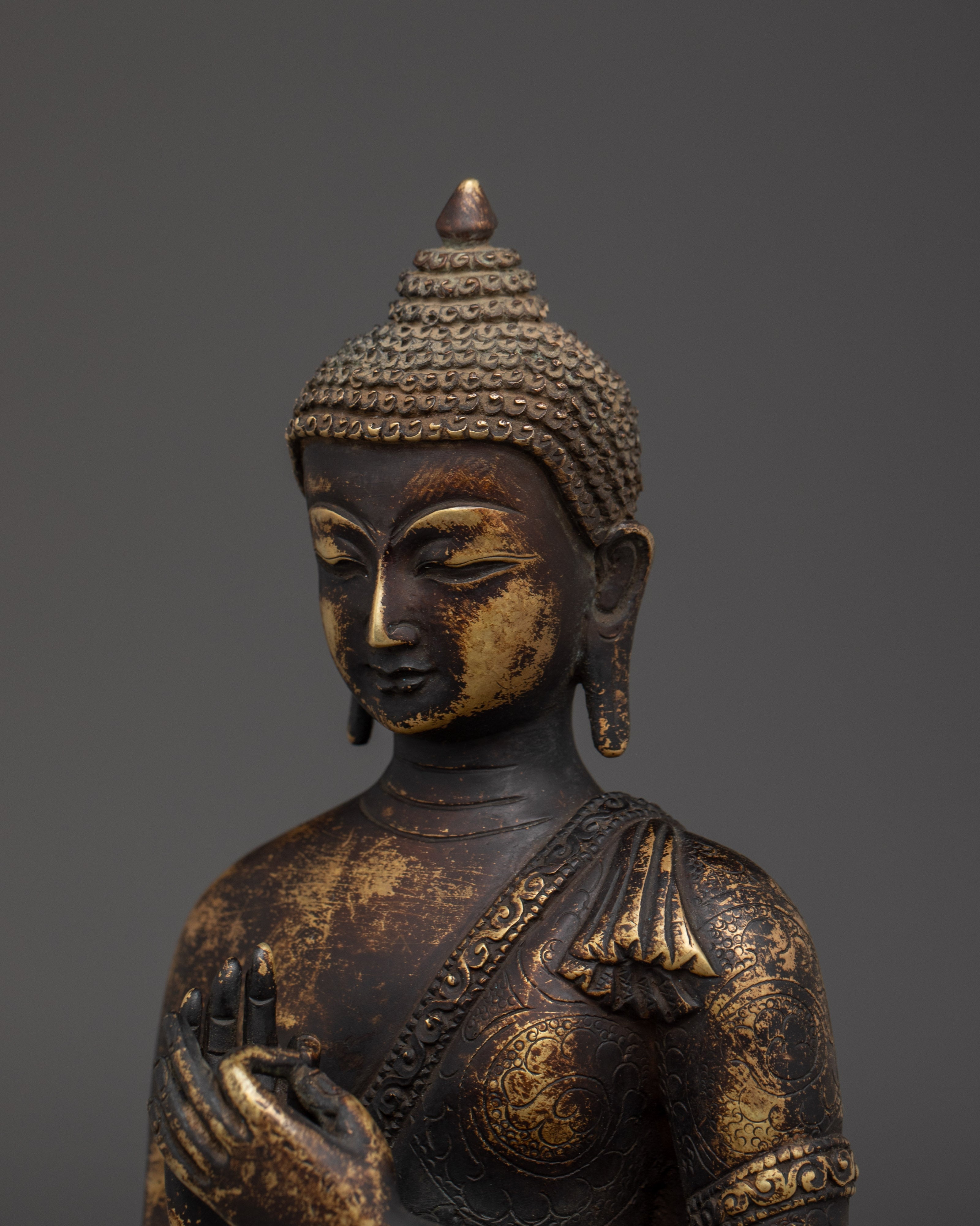 Vairocana Copper Statue for Antique Finish | Cosmic Buddha Artwork