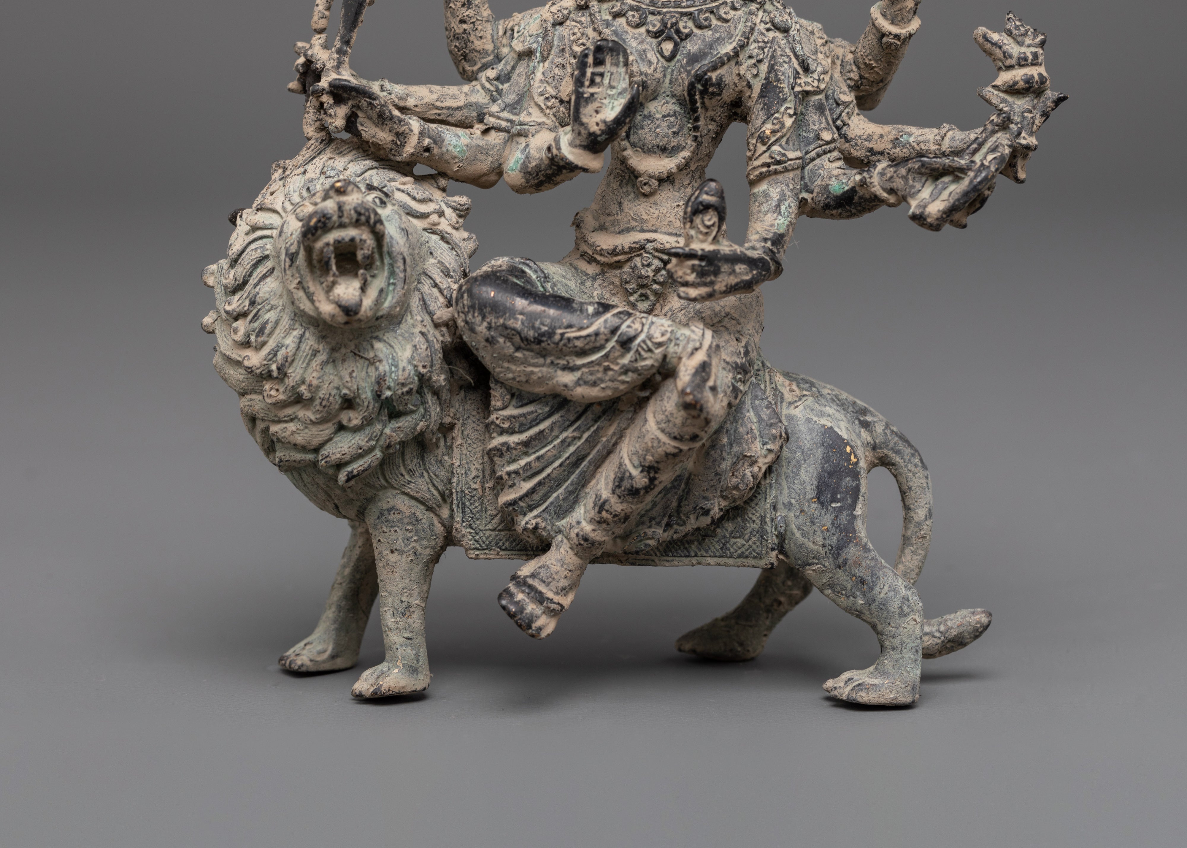 Handmade Brass Durga Statue for Protection and Strength