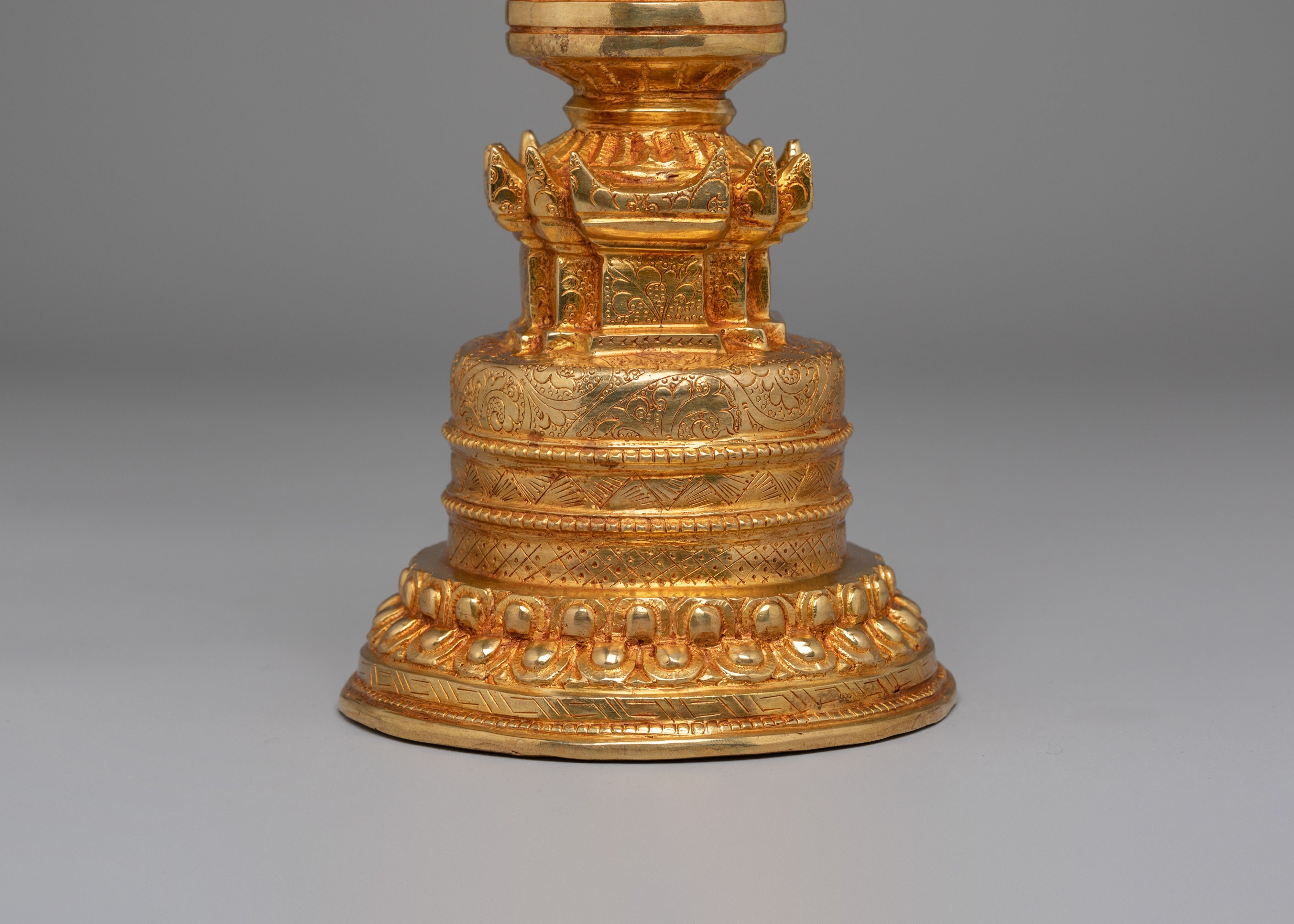 Traditional Handcrafted Altar Kadampa Stupa | Symbol of Spiritual Awakening