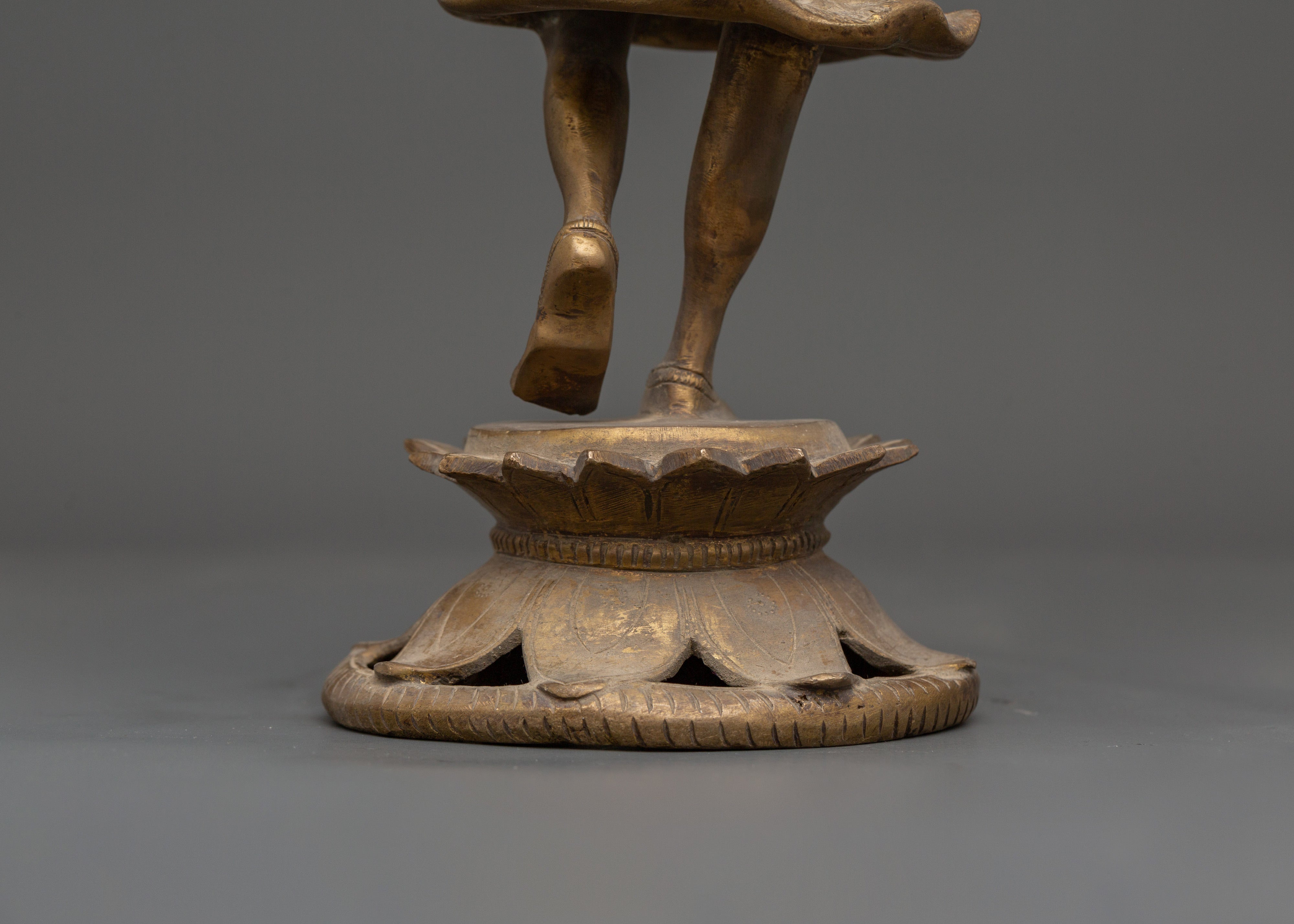 Dancing Tara Statue in Antique Finish | Buddhist Compassion Goddess Sculpture
