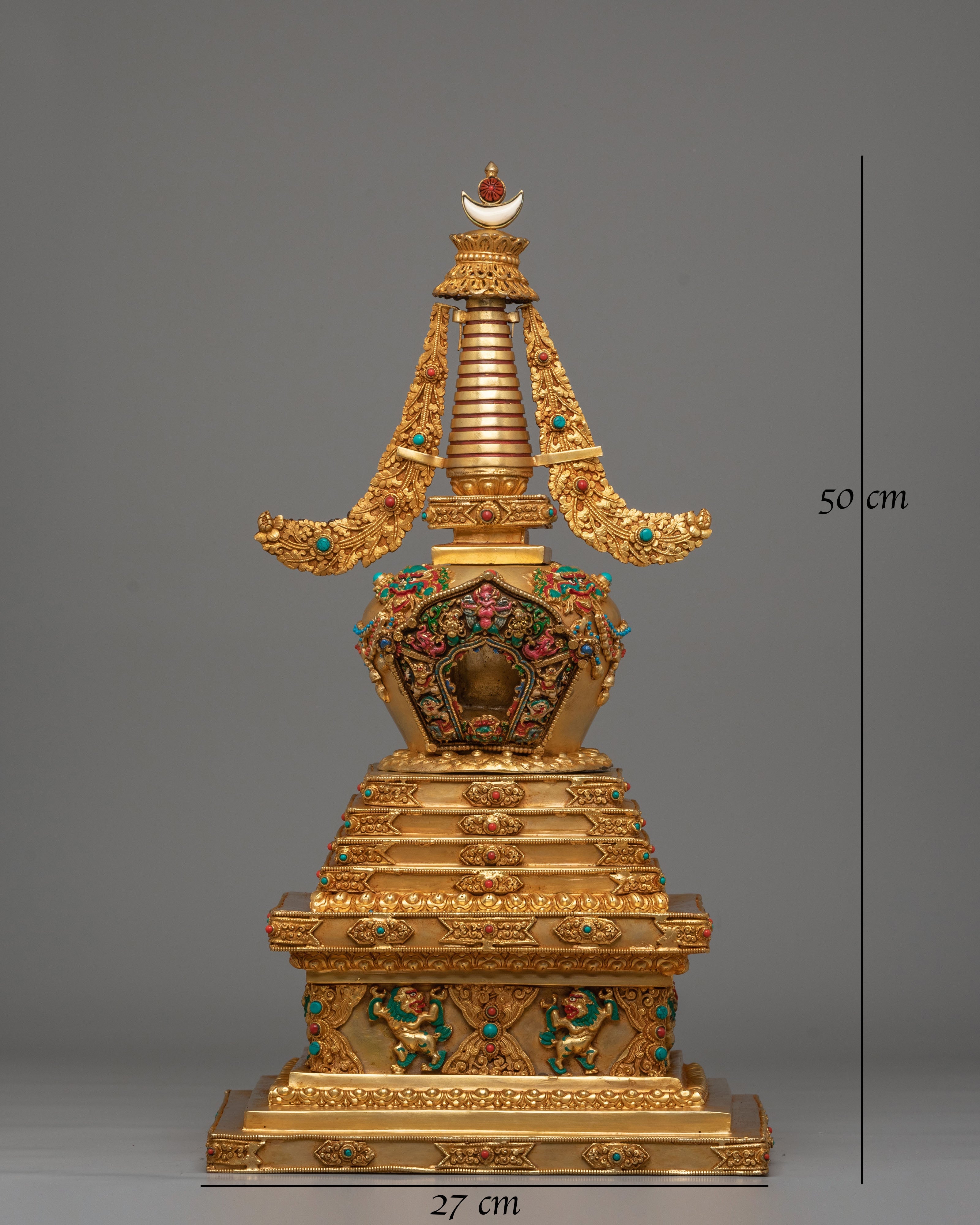 Handcrafted Traditional Tibetan Stupa | Himalayan Spiritual Decor