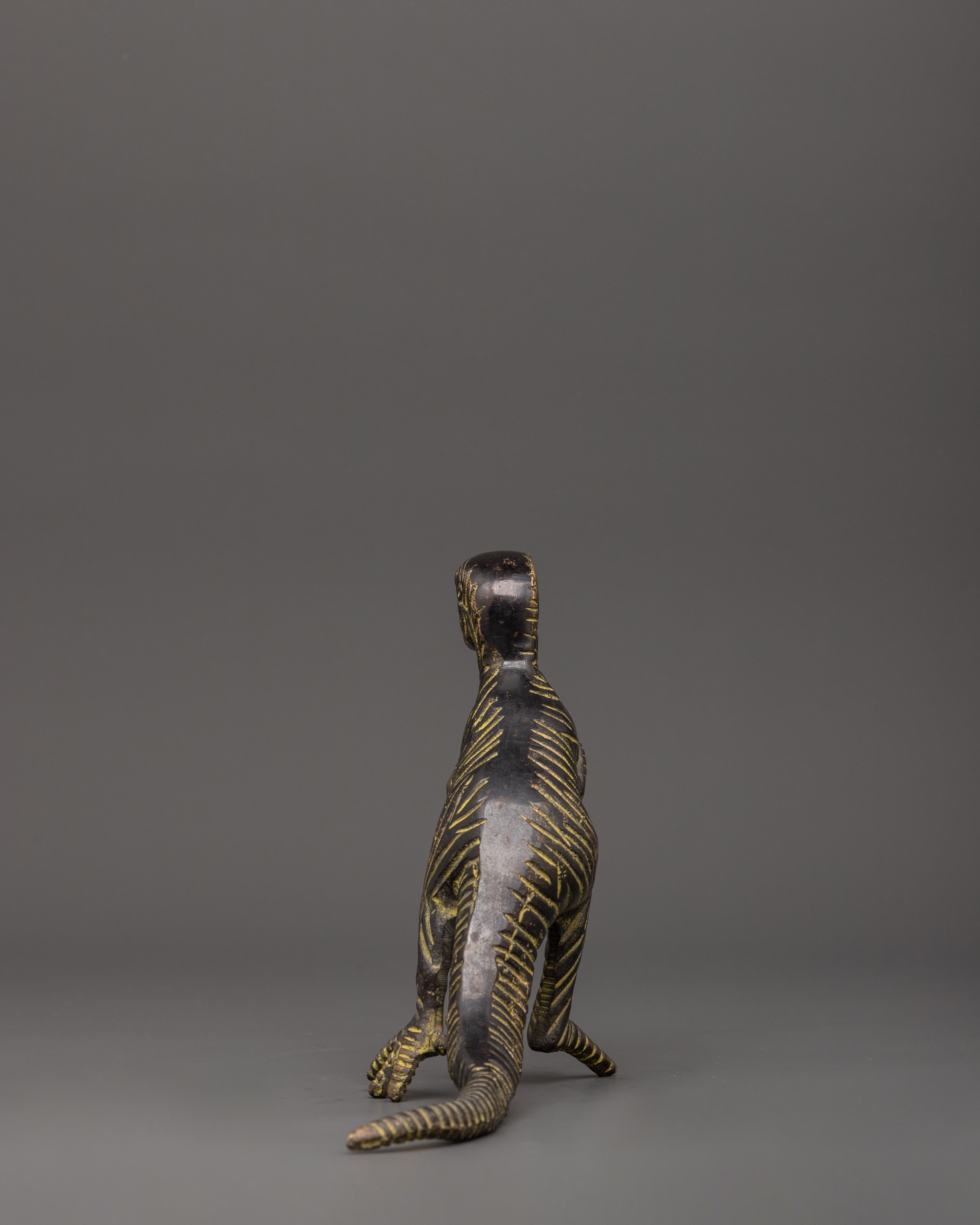 Brass Dinosaur Sculpture for Home Decor | Unique Statue for Kids Room or Office Desk