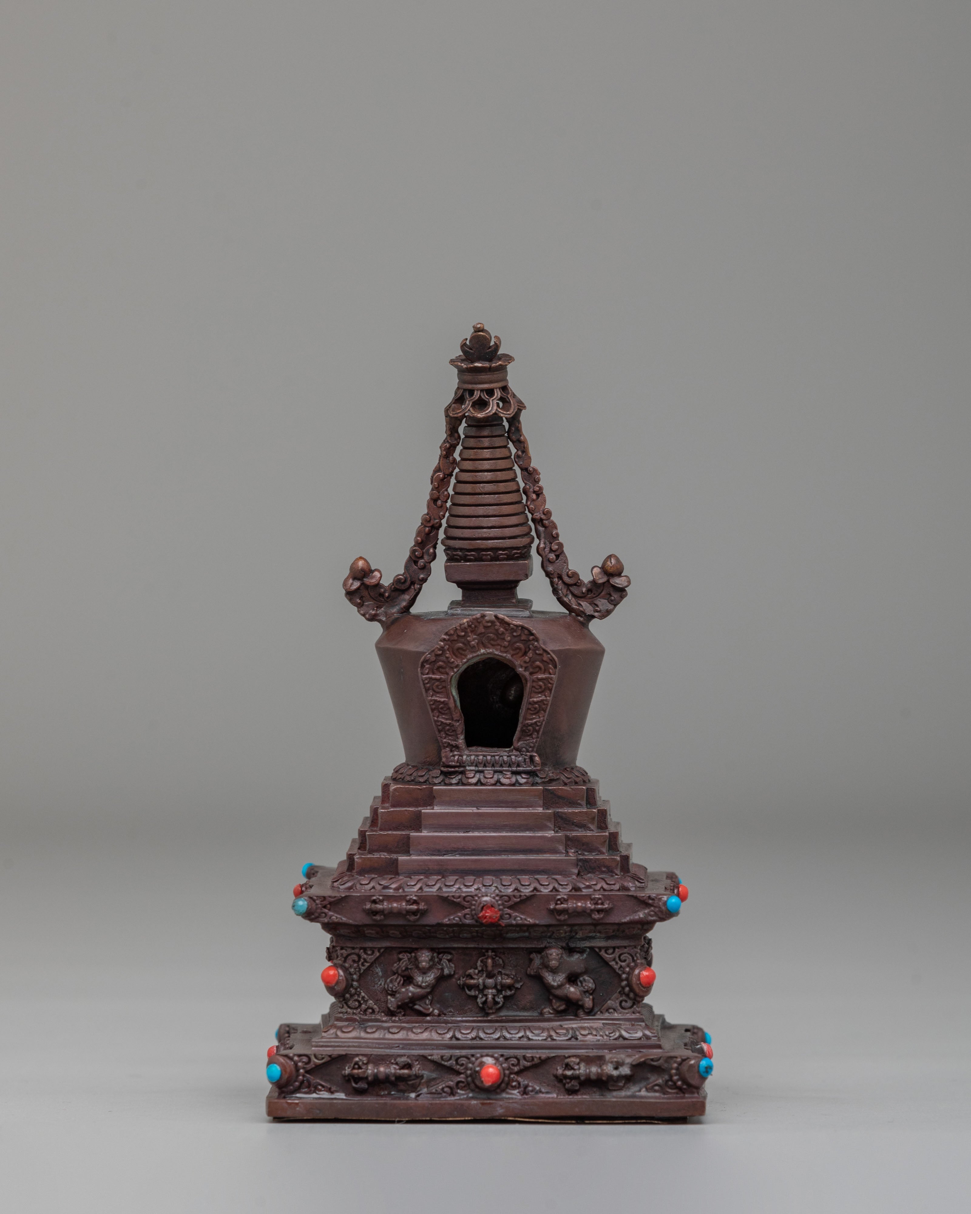 Machine Made Stupa Set | Perfect for Altars Meditation Spaces & Decor