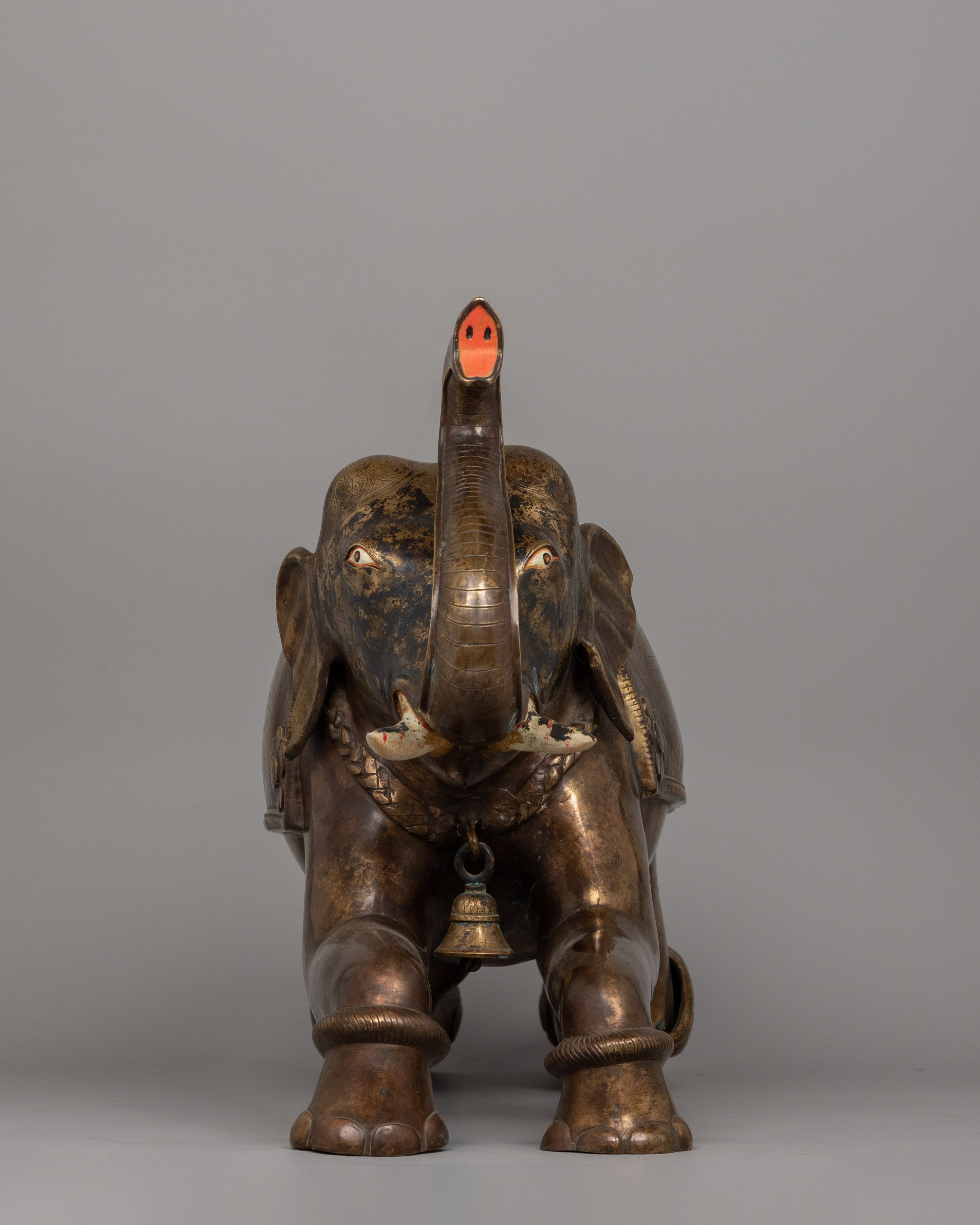 Two Statue Elephant Bronze Made | Oxidized Bronze Art Of