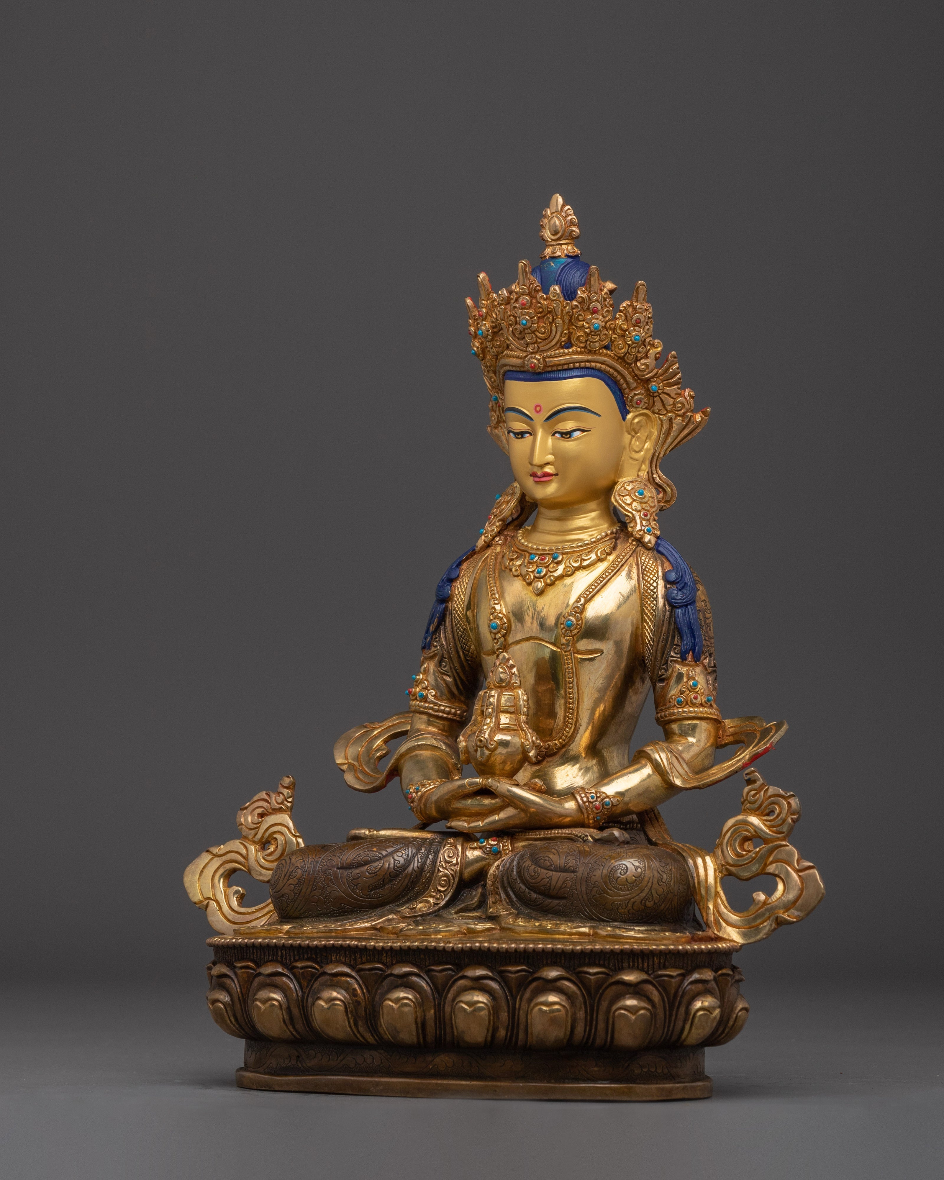 Buddhist Serene Amitayus Statue | Himalayan Handcrafted Artwork
