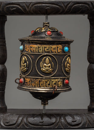 Handcrafted Spiritual Spinning Wheel | Tibetan Prayer Wheel