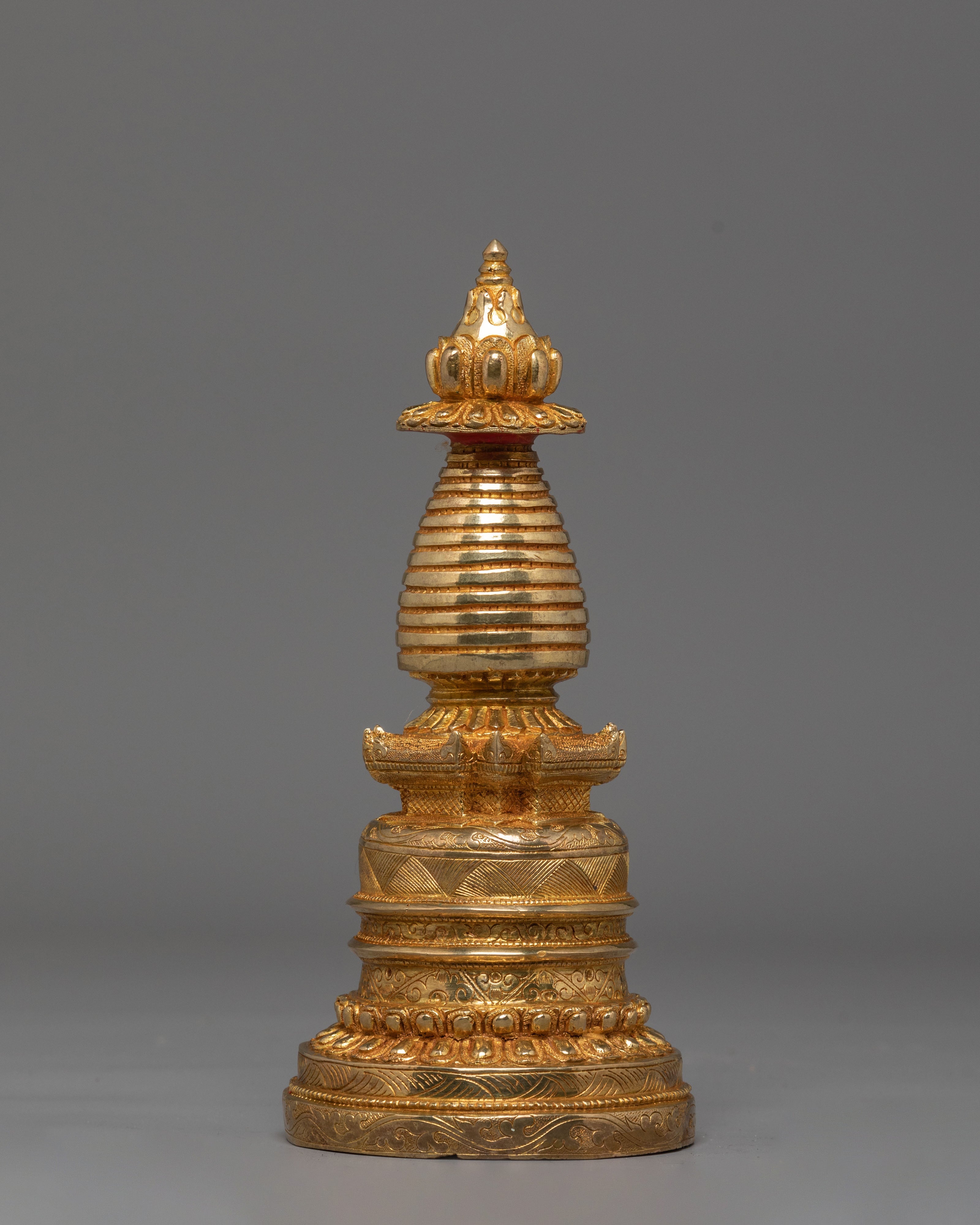 Gold Plated Sacred Buddhist Stupa | Symbol of Peace