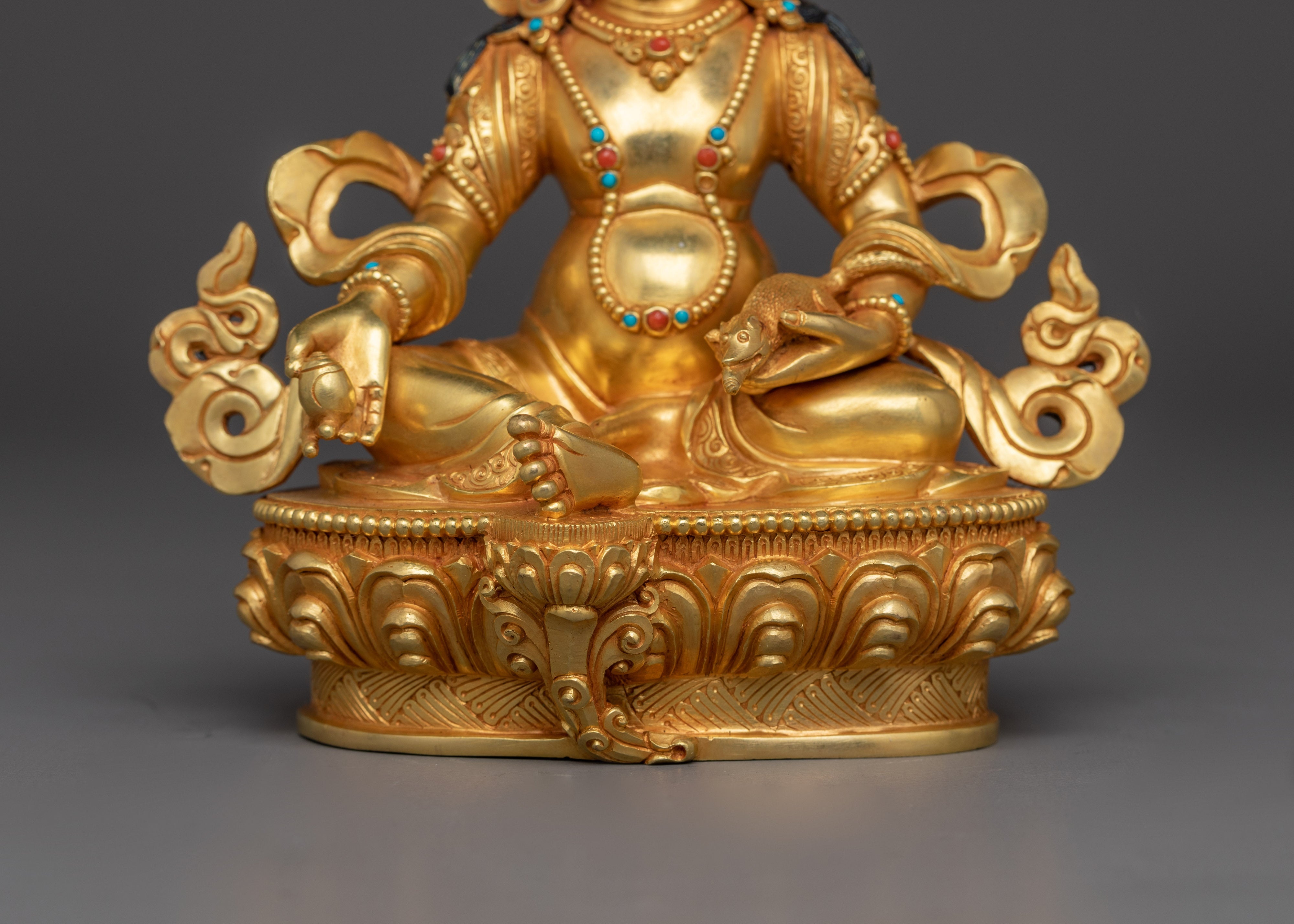 Spiritual Wealth Guardian Dzambhala Statue | Handcrafted Nepalese Art
