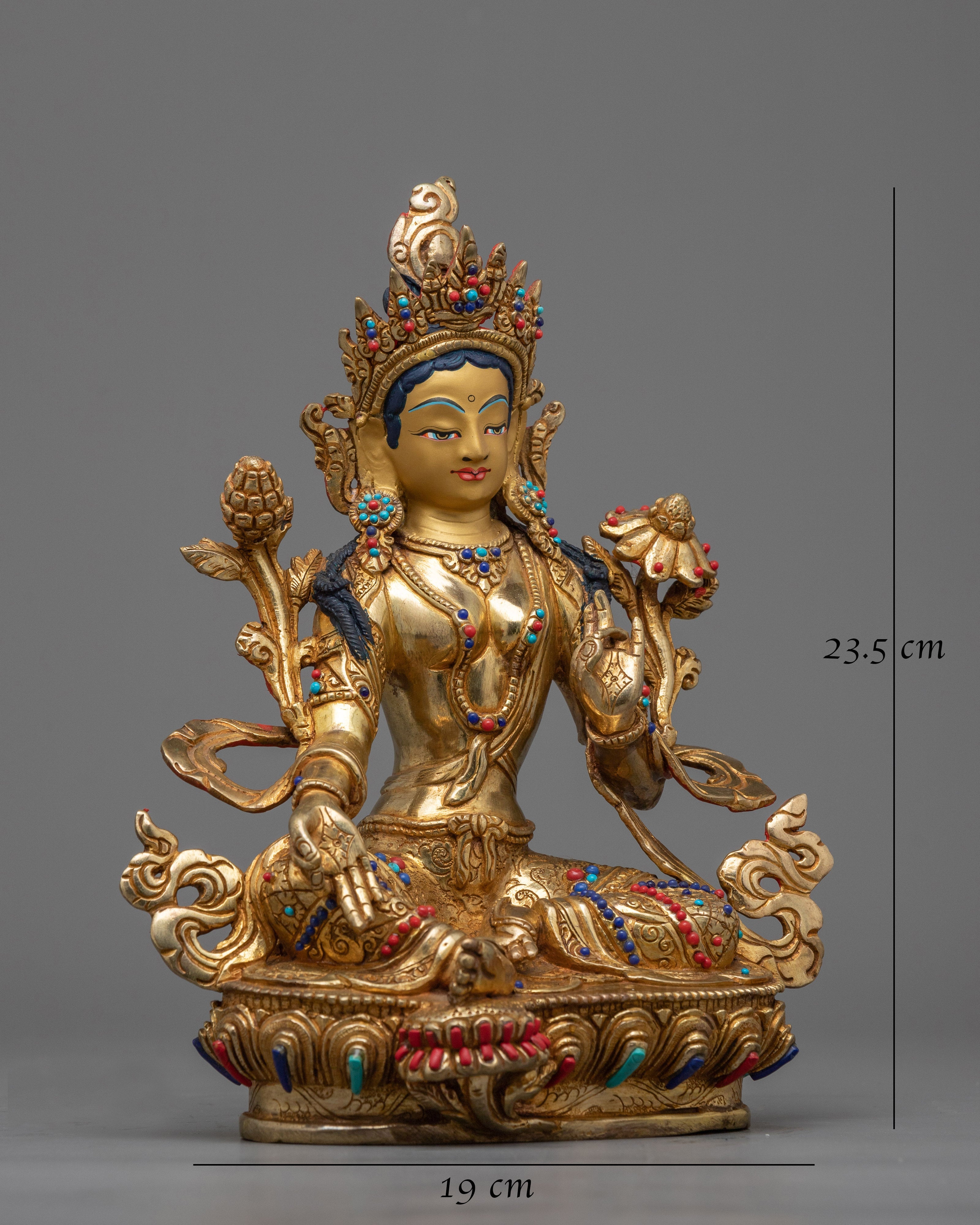 Green Syamatara Figurine | A Symbol of Compassion and Wisdom