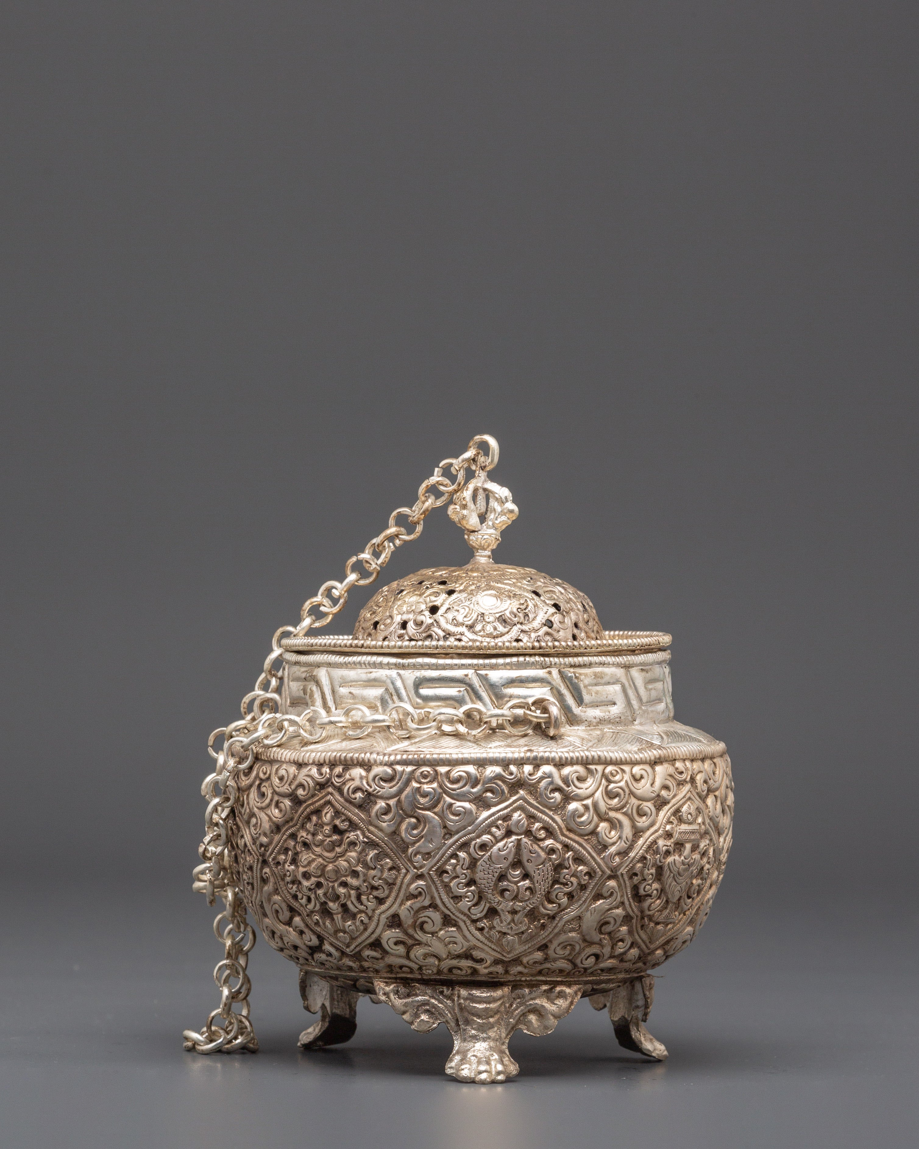 Copper Silver Plated-Incense Burner for Mindfulness & Rituals