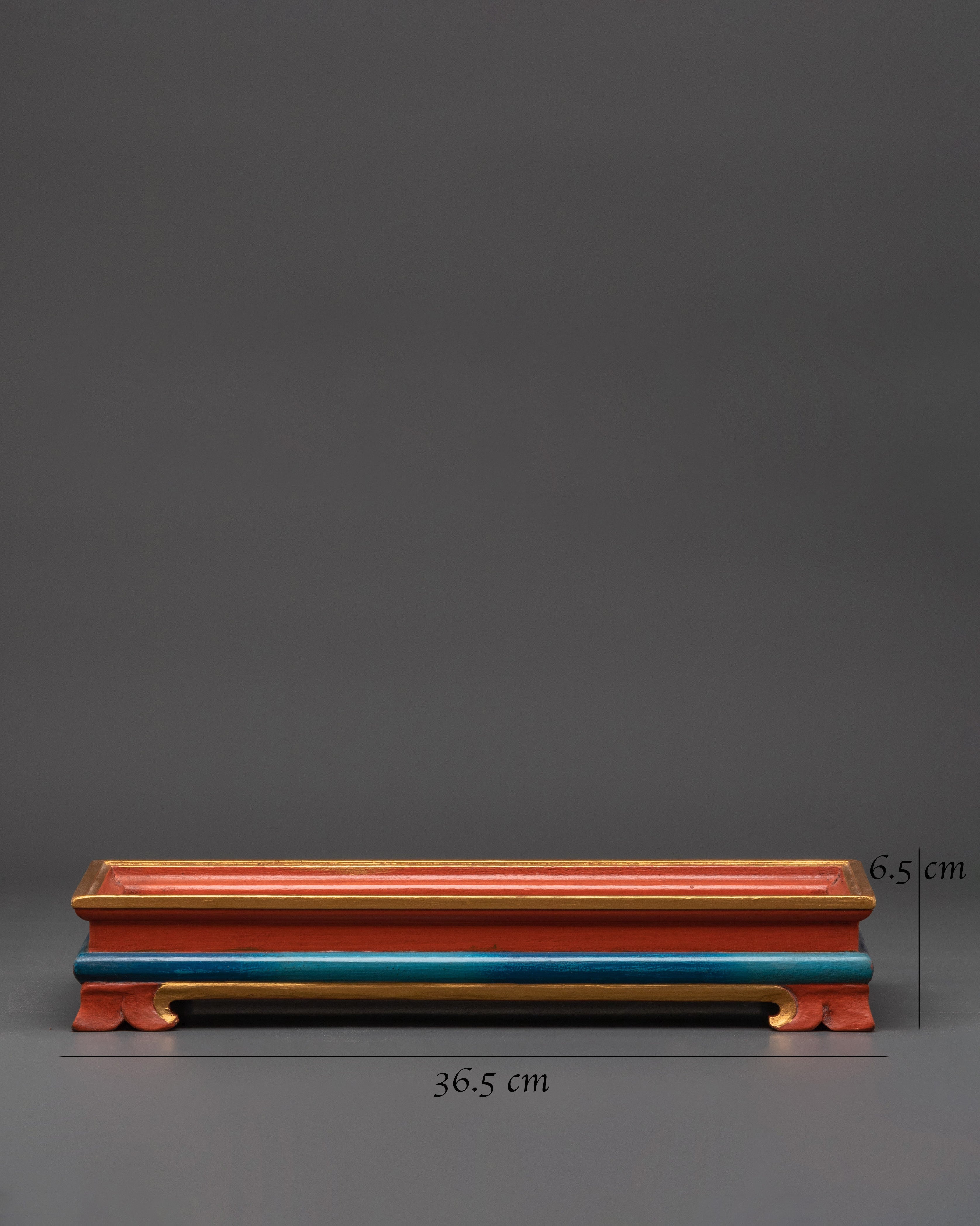 Handcrafted Tibetan Tray | Spiritual Wooden Tray for Rituals and Decor