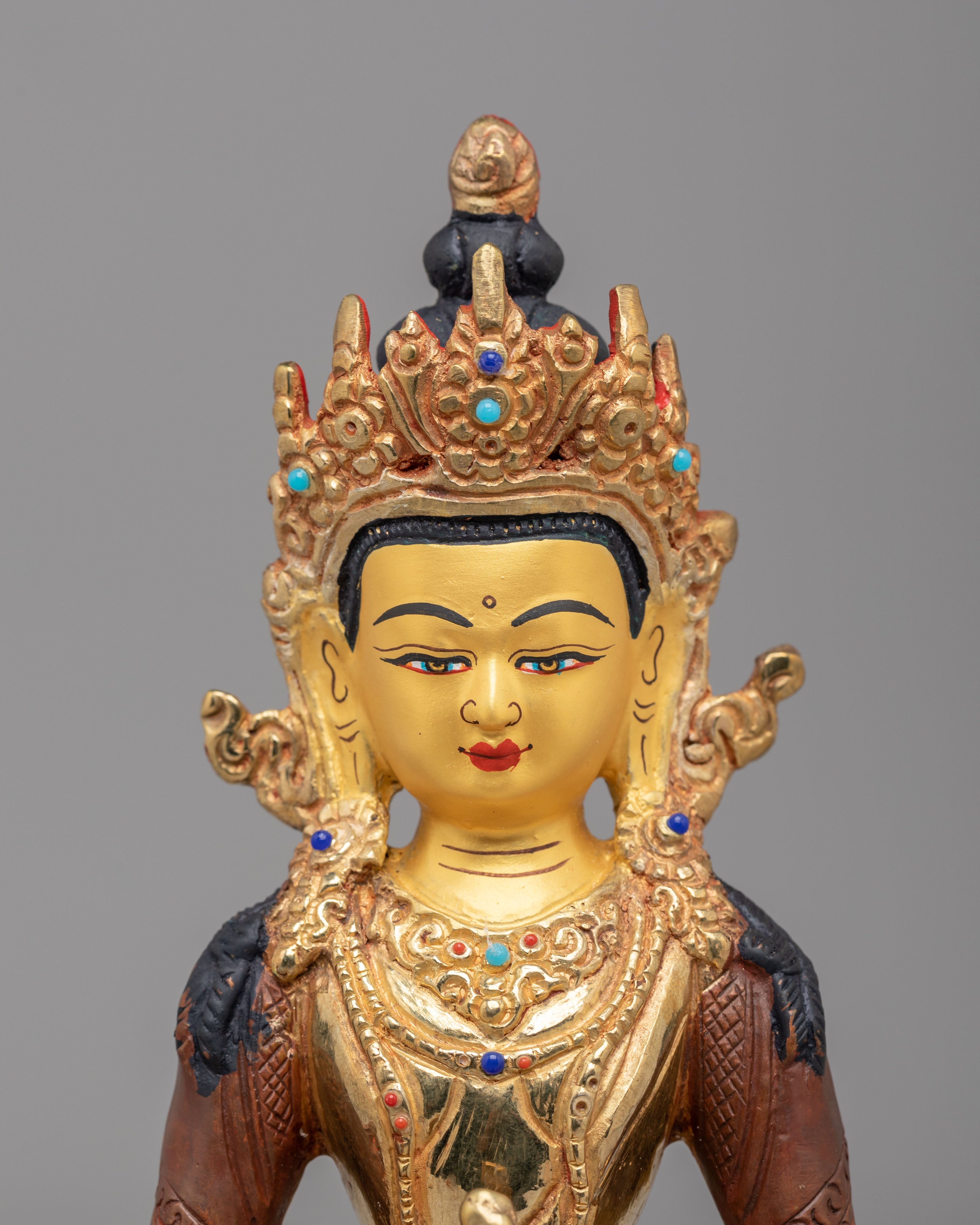 Spiritual Amitayus Sculpture | Divine Deity of Longevity