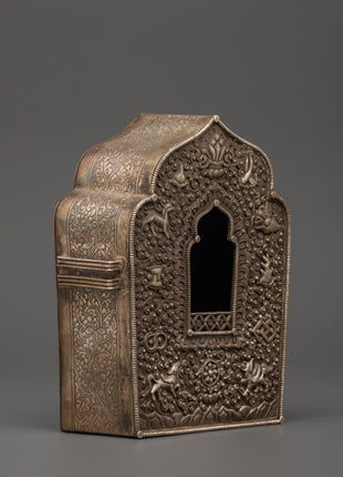 Buddhist Tibetan Treasure Box | Handcrafted Tibetan Silver Box