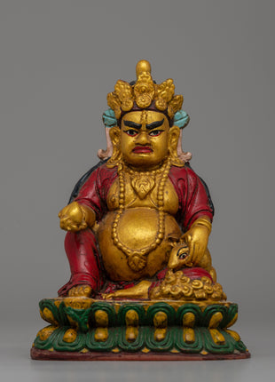 Hand-Painted Resin Dzambhala Statue 