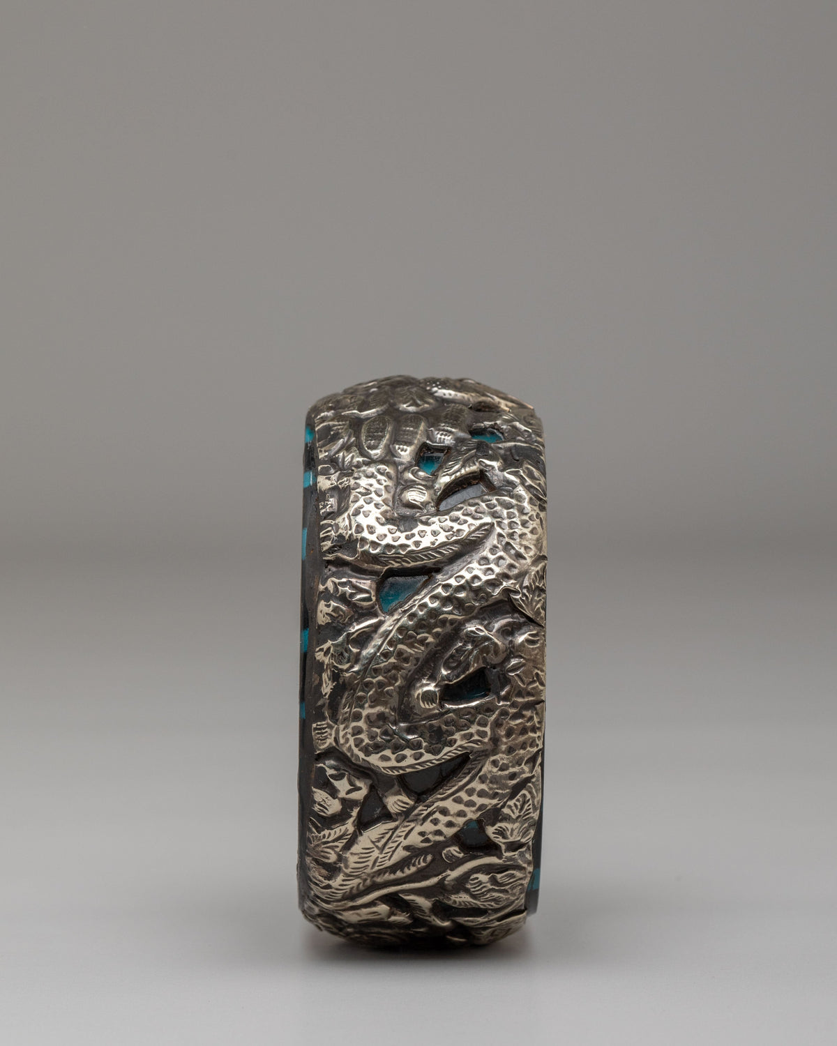 Traditional Buddhist Bracelet | Handmade White Metal Bracelet