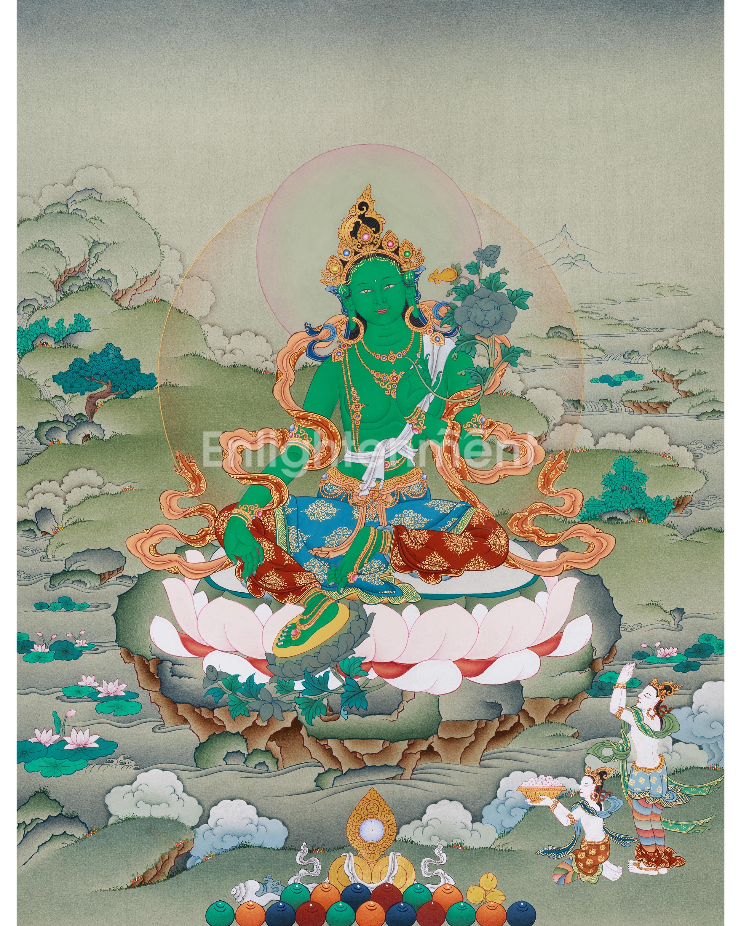 female-bodhisattva-green-tara-painting