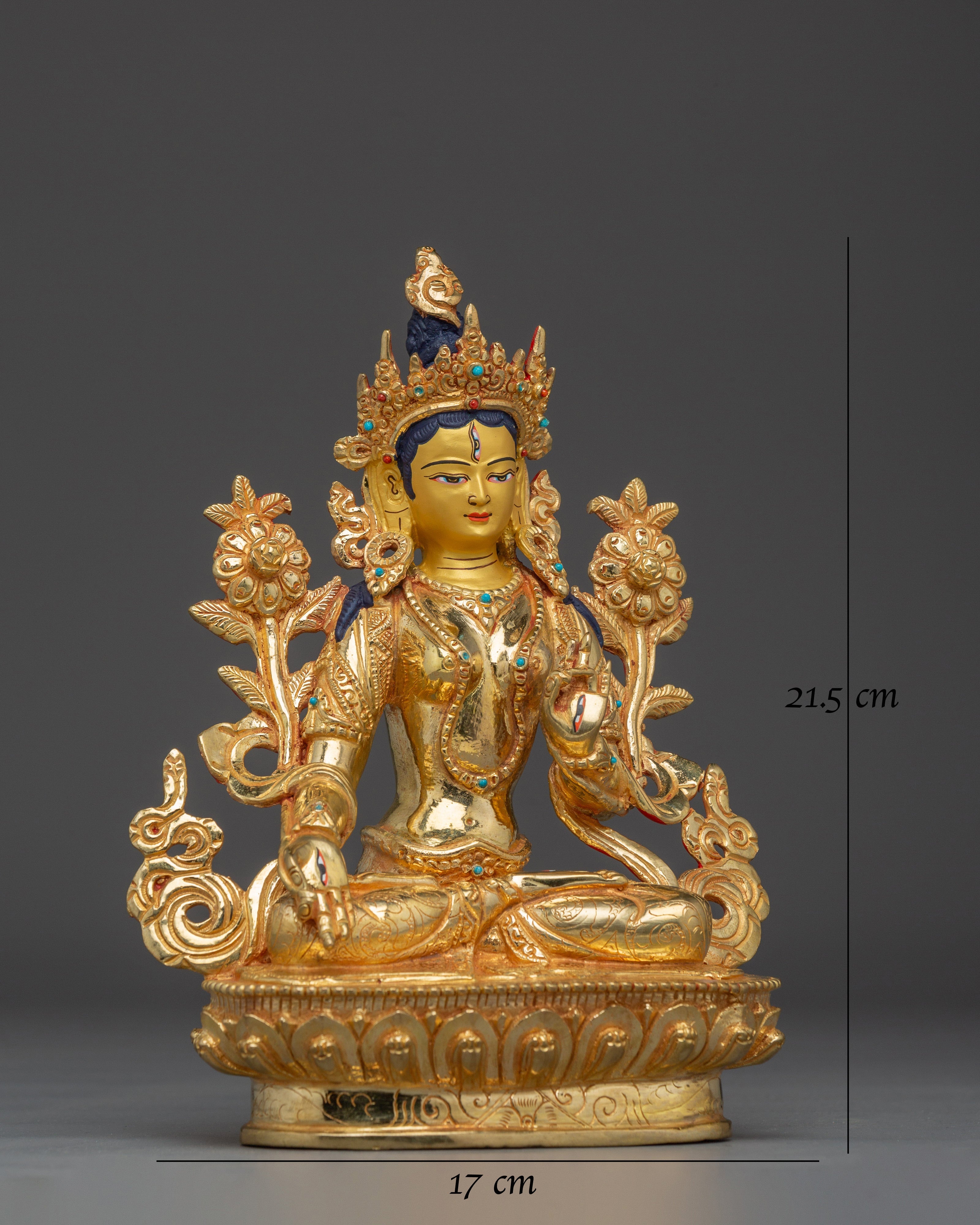 Serene White Tara Handmade Statue 